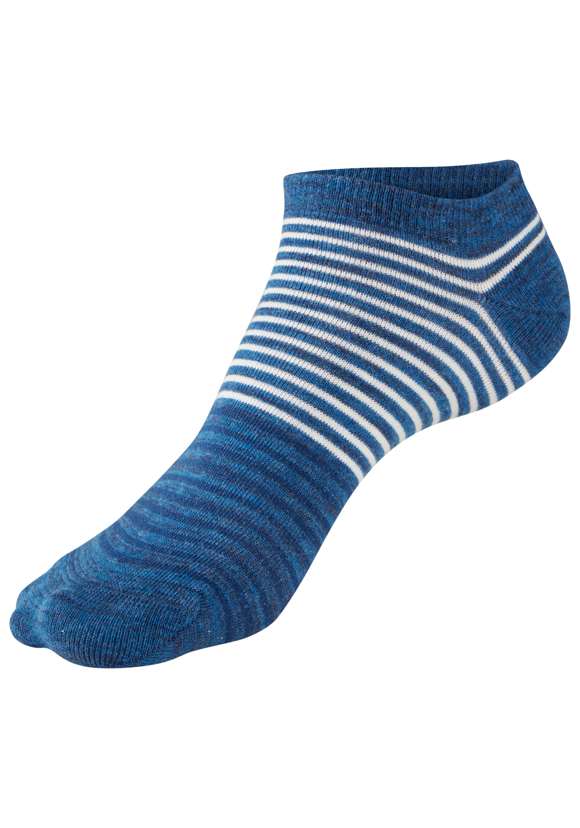 Bench. Sneakersocken »Damen und Herren Socken meliert und uni« Packung, 6 Paar tlg. mit ansprechendem Streifen- Design und uni