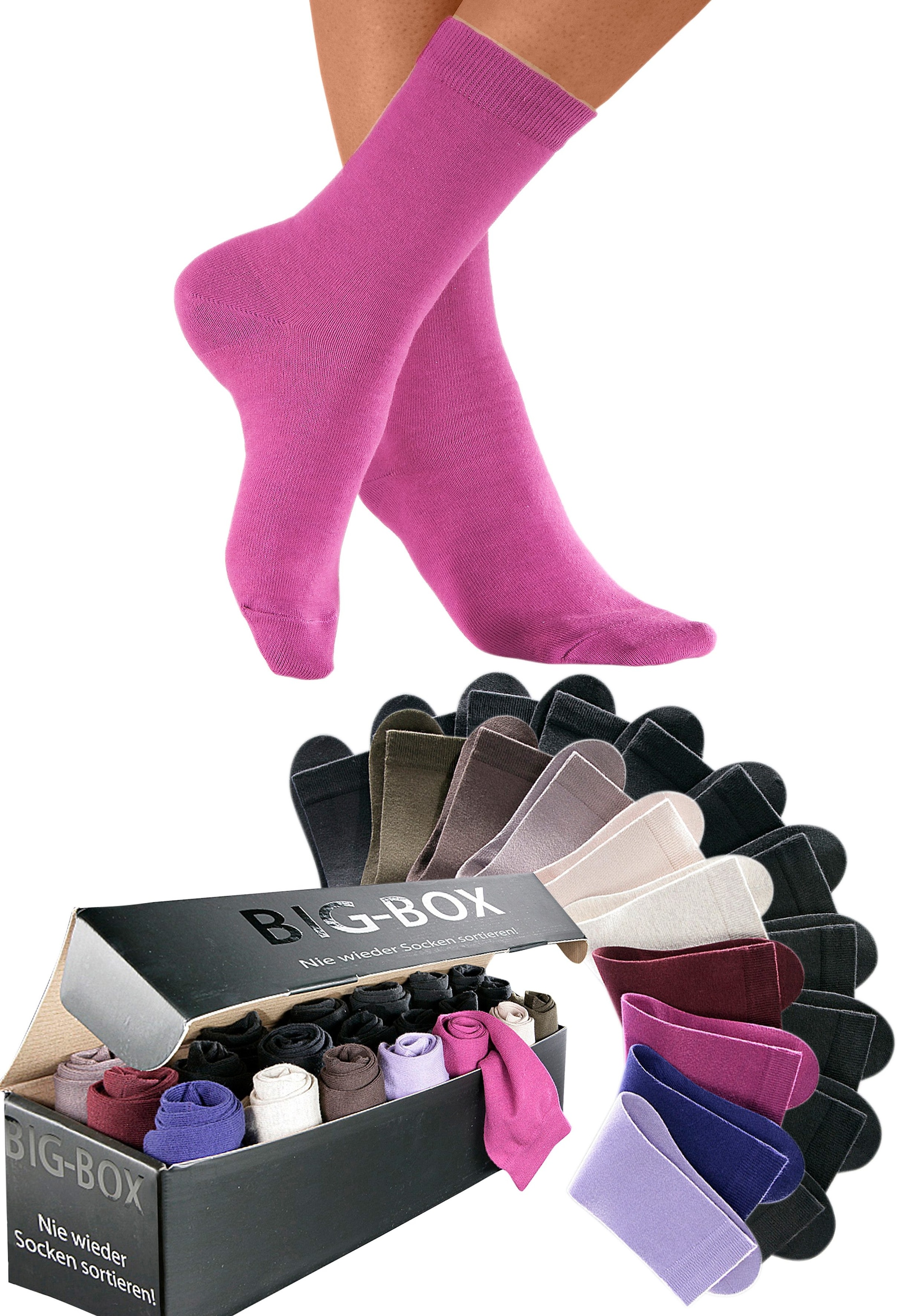Go in Basicsocken, (Box, 20 Paar), in der grossen Big-Box