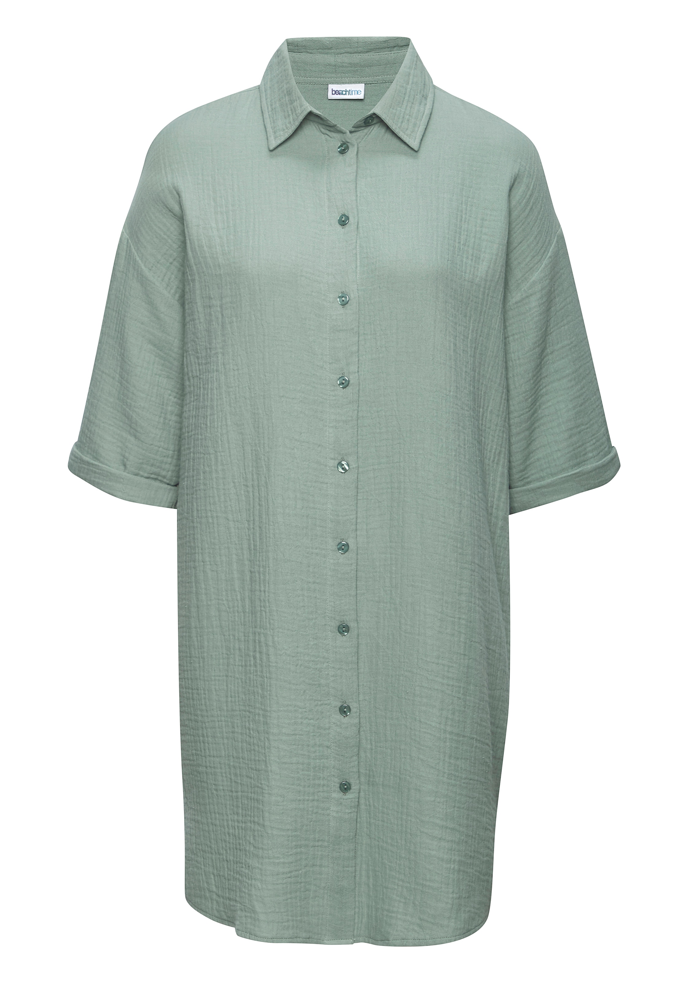 Beachtime by Lascana Longbluse lange Hemdbluse aus Musselinware