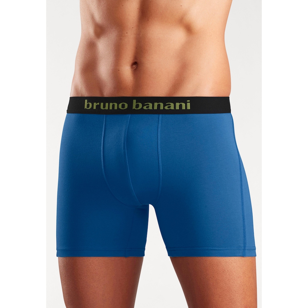Bruno Banani Boxer »Boxershorts für Herren«, (Packung, 4 St.), mit längerem Bein und auffälligen Logobund