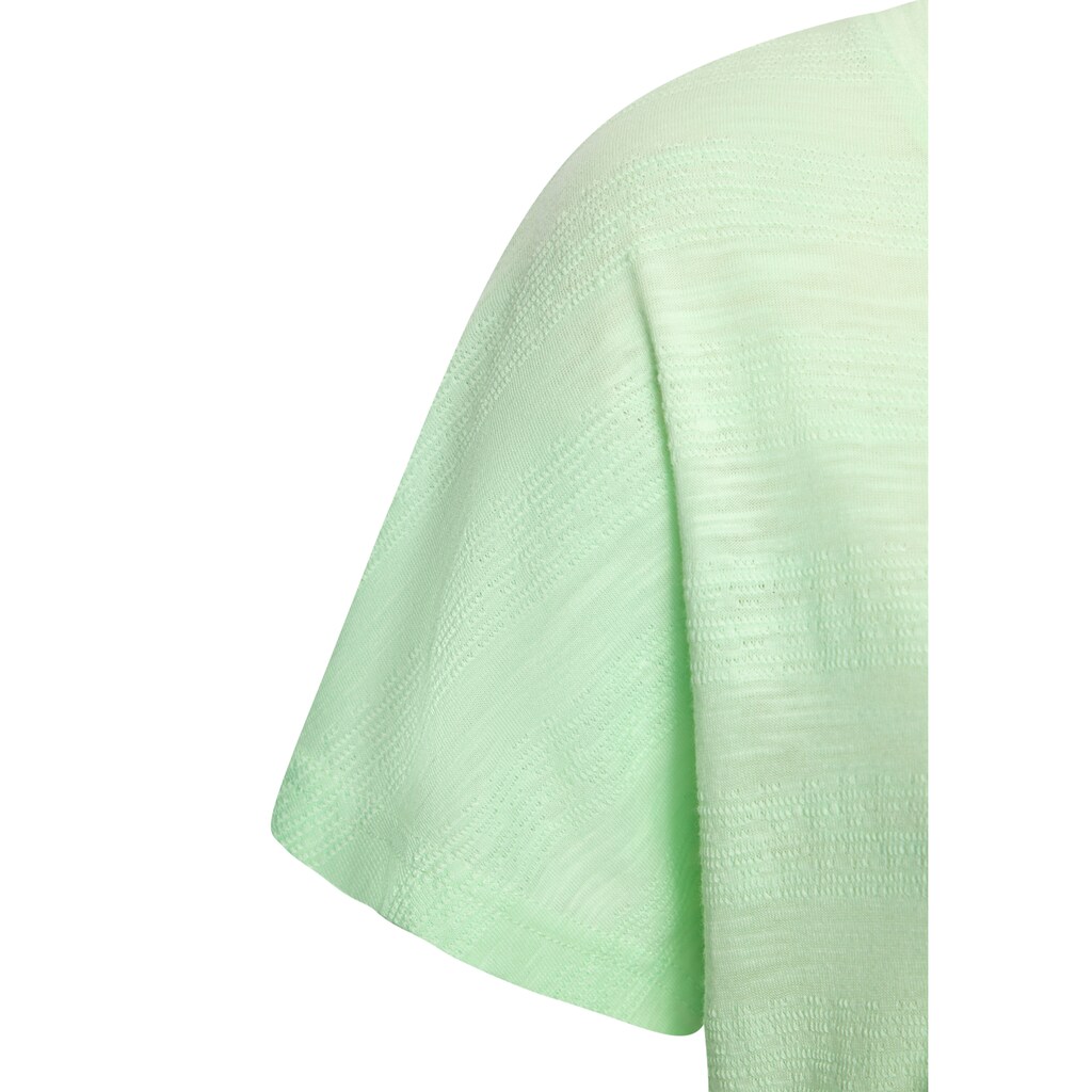 Vivance T-Shirt »mit modischer Strukturoptik«, (2er-Pack), aus pflegeleichter Qualität mit Baumwolle