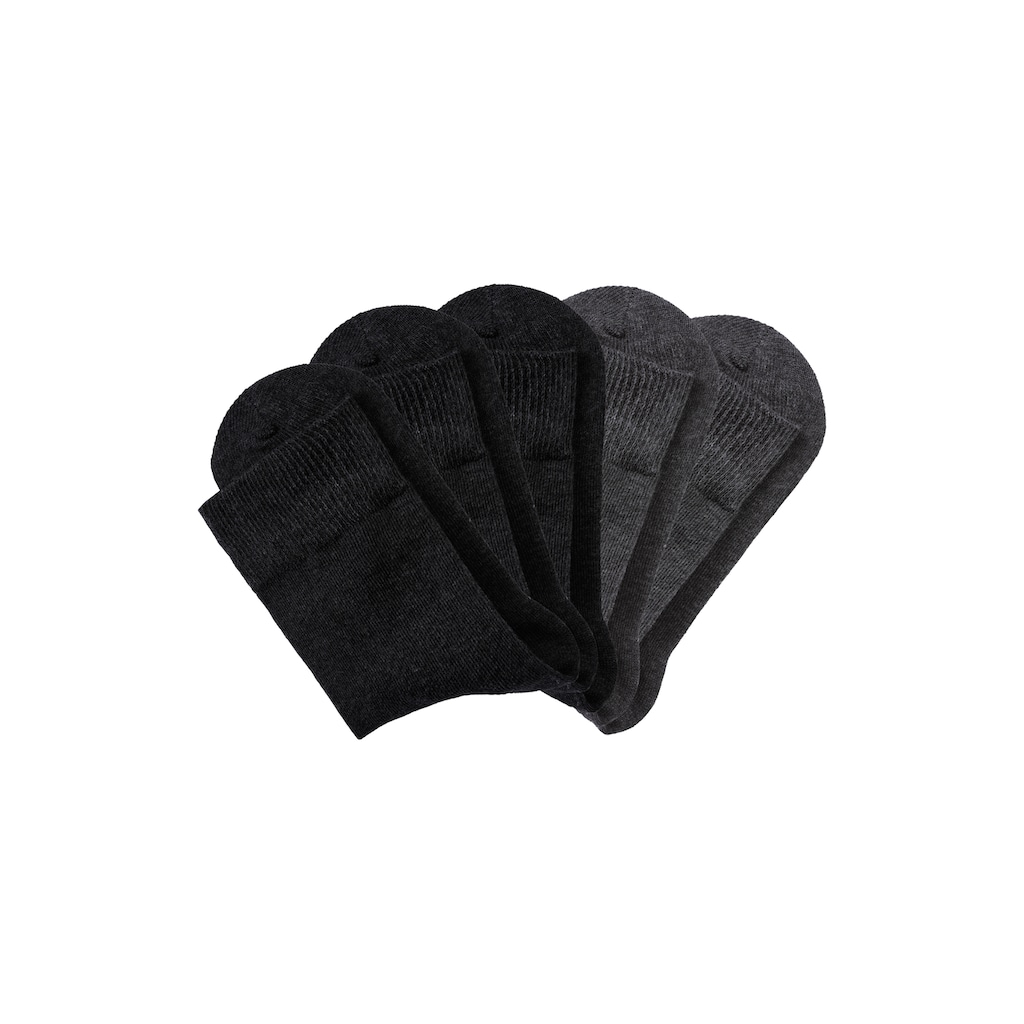 H.I.S Basicsocken, (Packung, 5 Paar), mit besonders weichem Bündchen