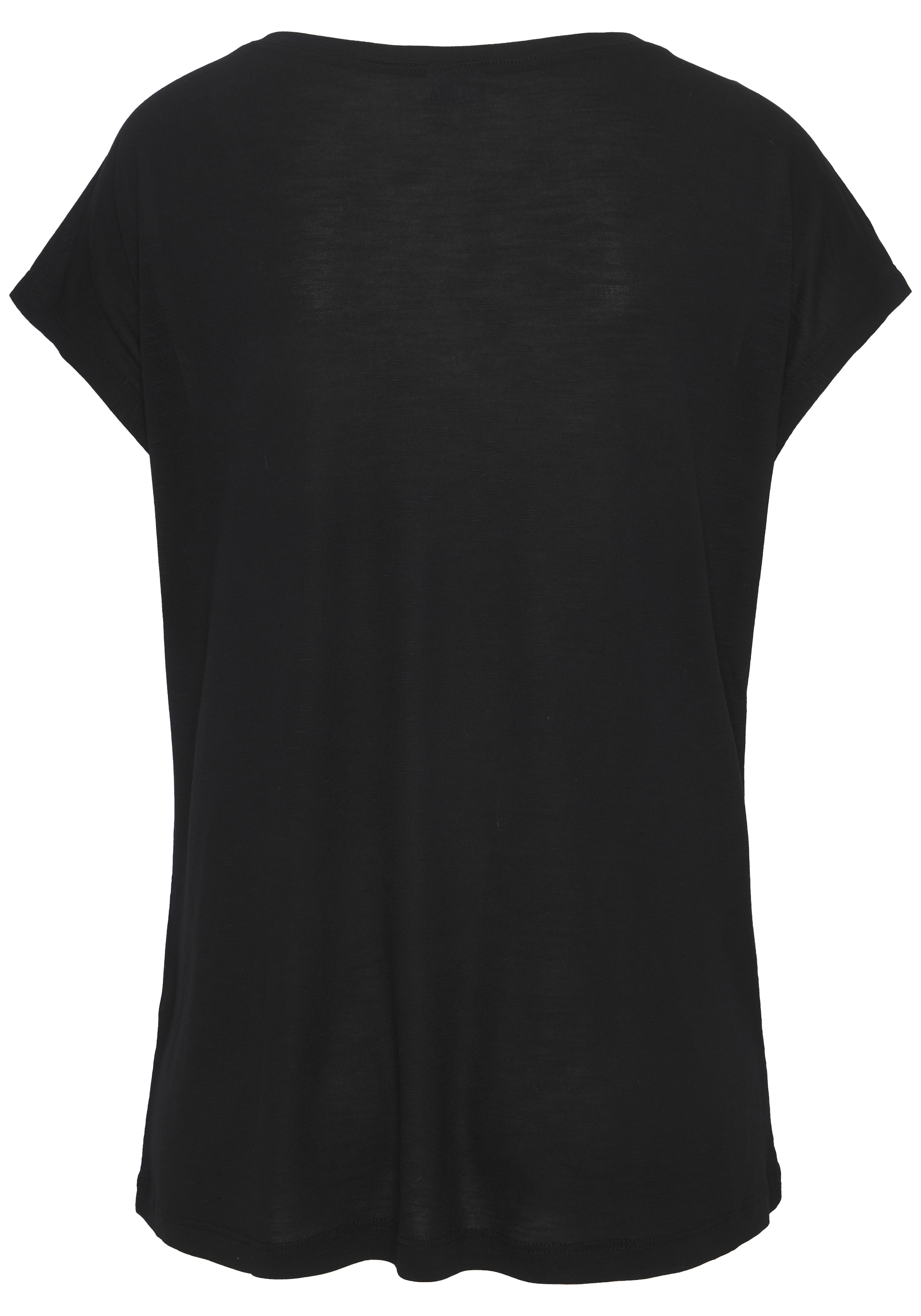 LASCANA T-shirt de plage avec impression et effet brillant, look ethnique, décontracté