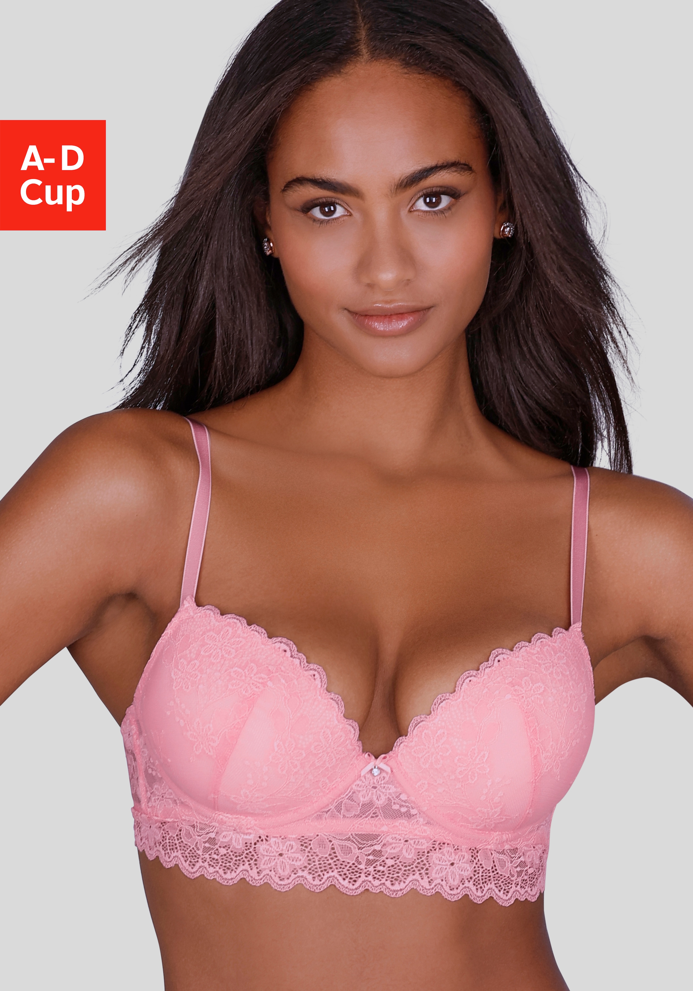 Vivance Soutien-gorge push-up »Julia« aus Jacquardspitze in leichter Longform, sexy Dessous