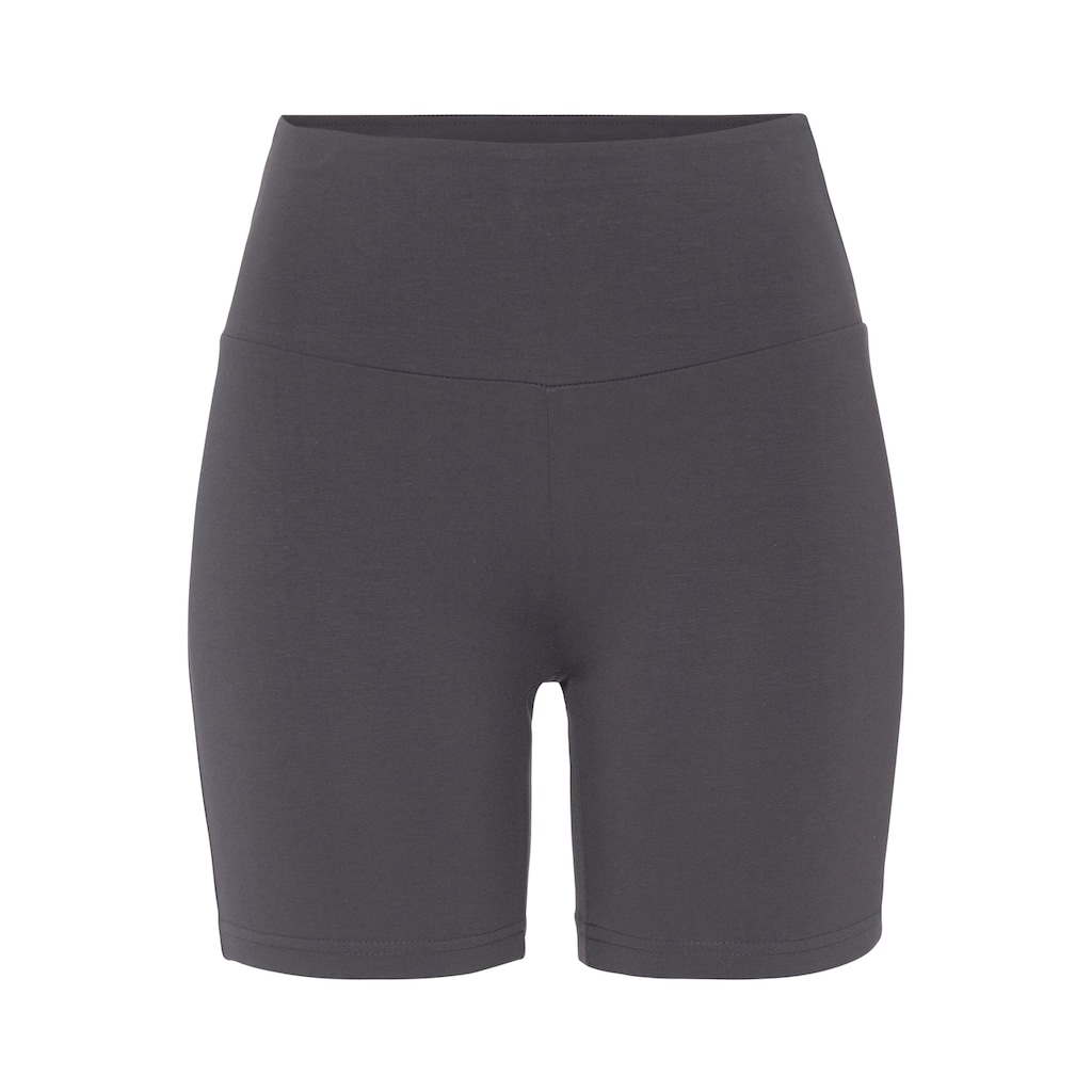 LASCANA Shorts, mit breitem Bündchen und Logodruck