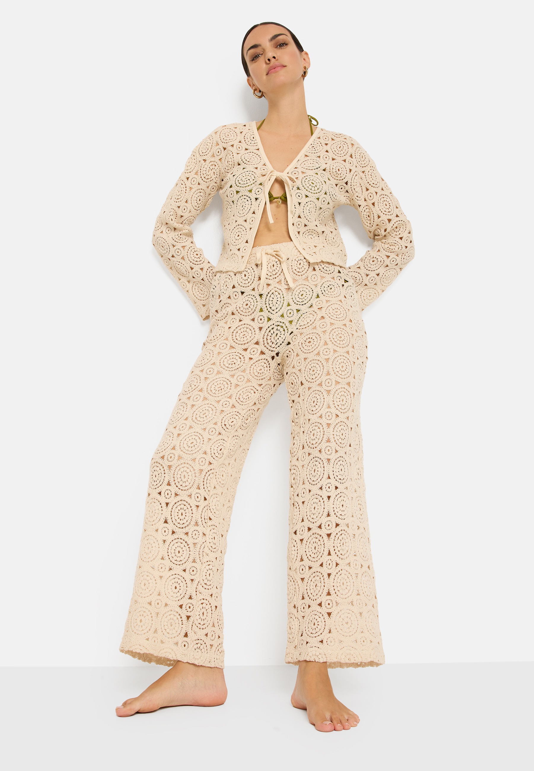 LSCN by LASCANA Pantalon de plage  aus weicher Häkelspitze mit Gummizugbund