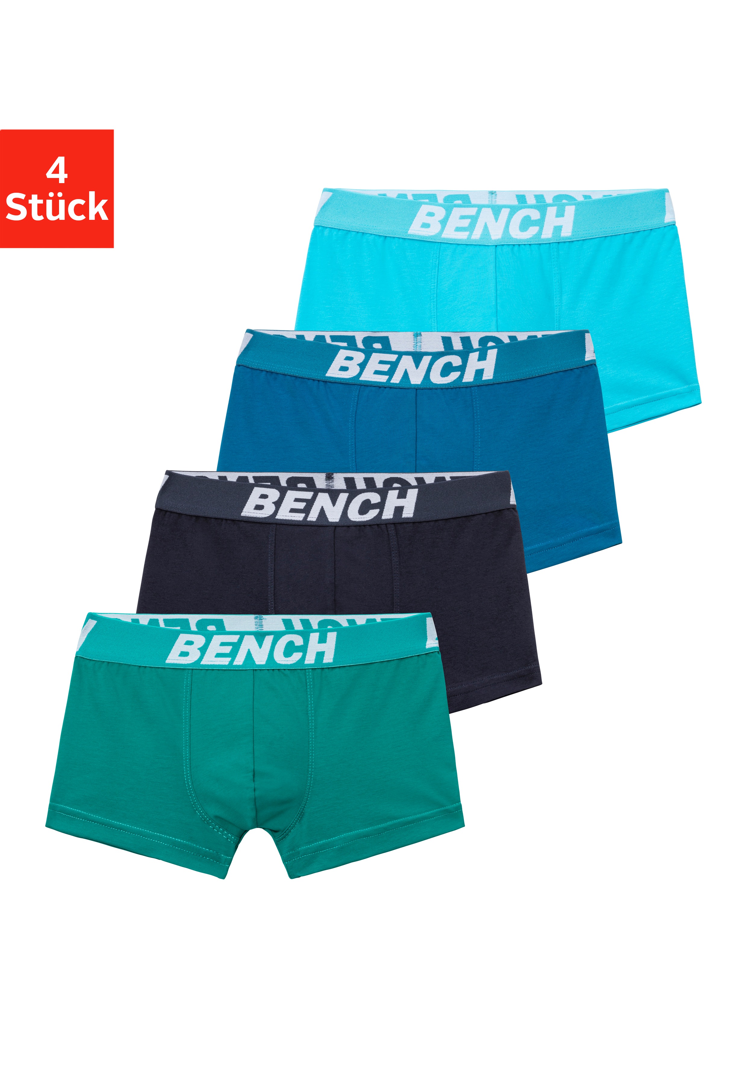 Thumbnail - Bench. Boxer »Boxershorts für Jungen«, (Packung, 4 St.), mit Bench Schriftzug im Bund