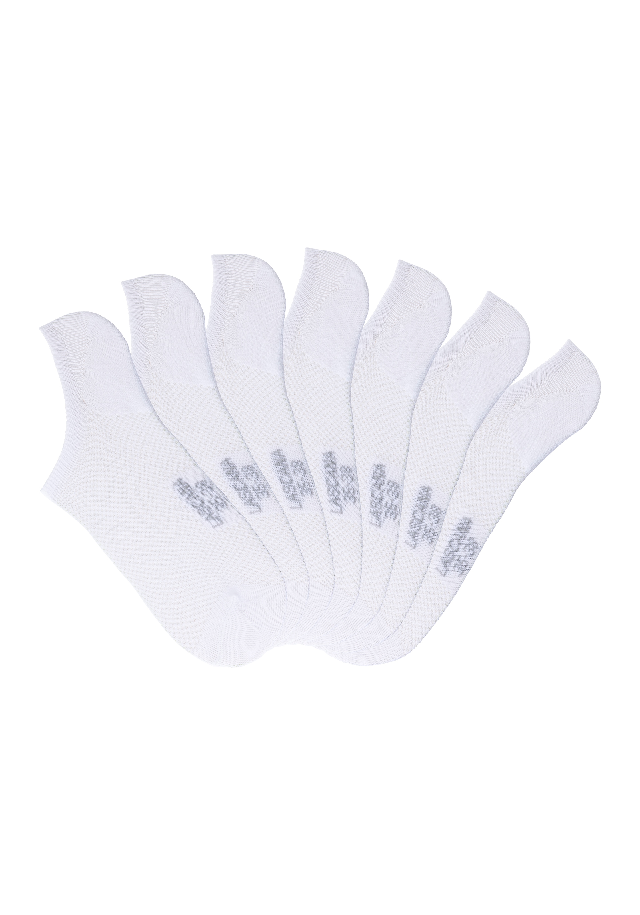LASCANA ACTIVE Sneakersocken, (Packung, 7 Paar), mit Pikeestruktur