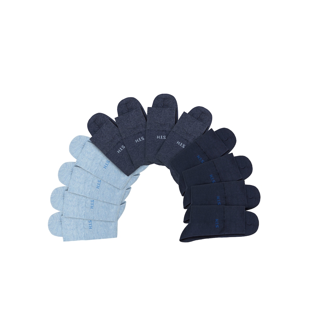H.I.S Socken, (Packung, 12 Paar), ohne einschneidendes Gummi
