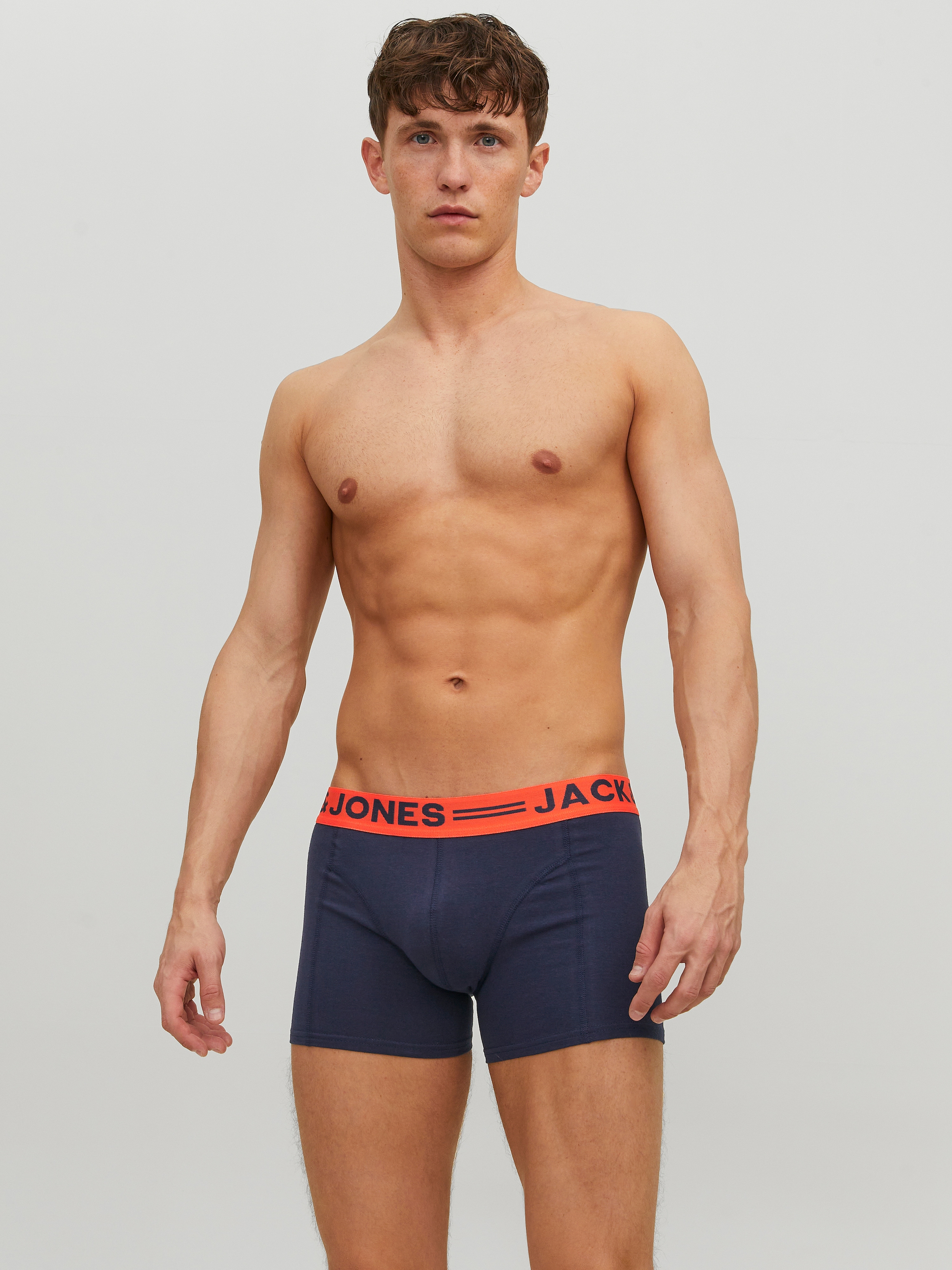 Jack & Jones Boxer »JAC Lichfield Trunks« Packung, 3 cuis mit kontrastfarbigem Bund