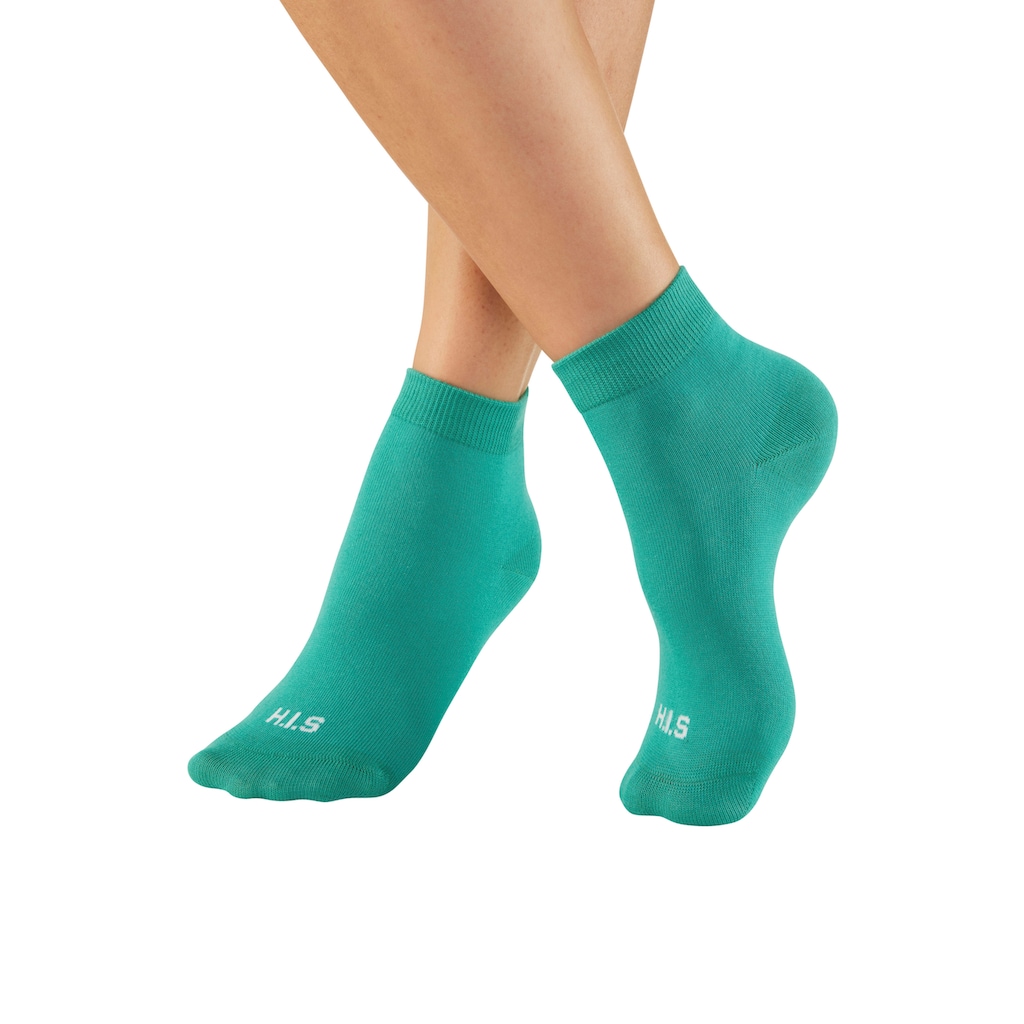 H.I.S Kurzsocken, (Packung, 3 Paar), zweimal uni, einmal meliert