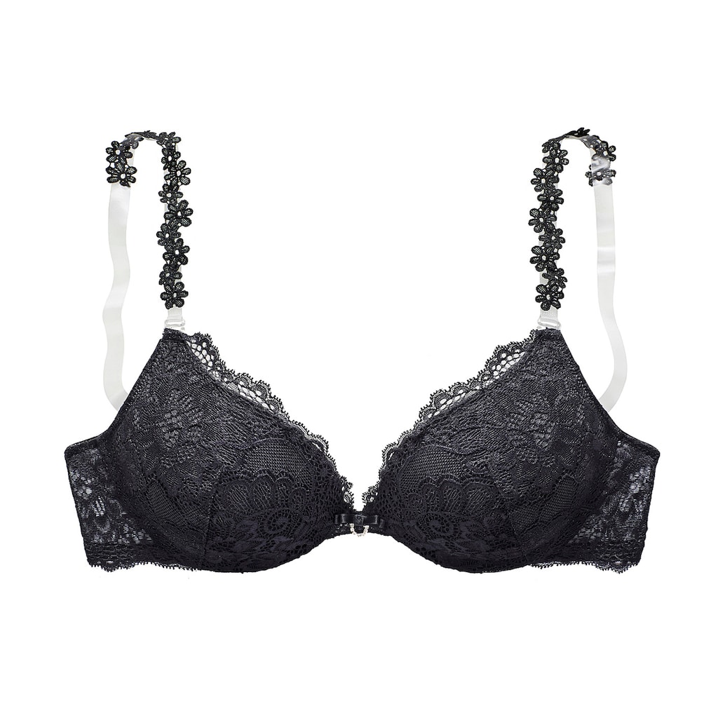 Vivance Push-up-BH, mit 3 extravaganten Trägern zum Austauschen, sexy Dessous