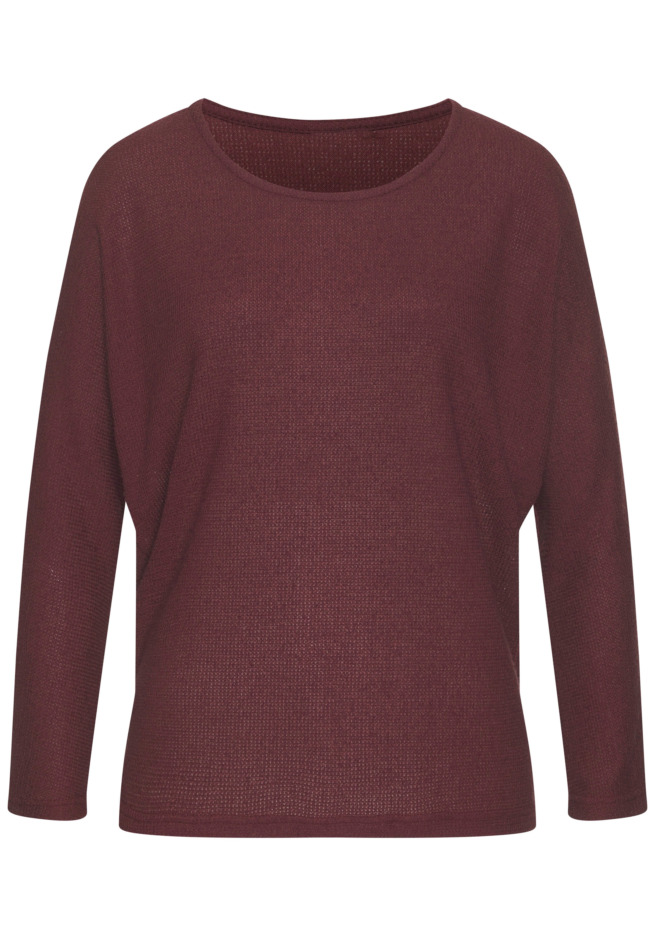 Vivance Langarmshirt »aus weichem Strukturstrick« aus bügelfreier Qualität