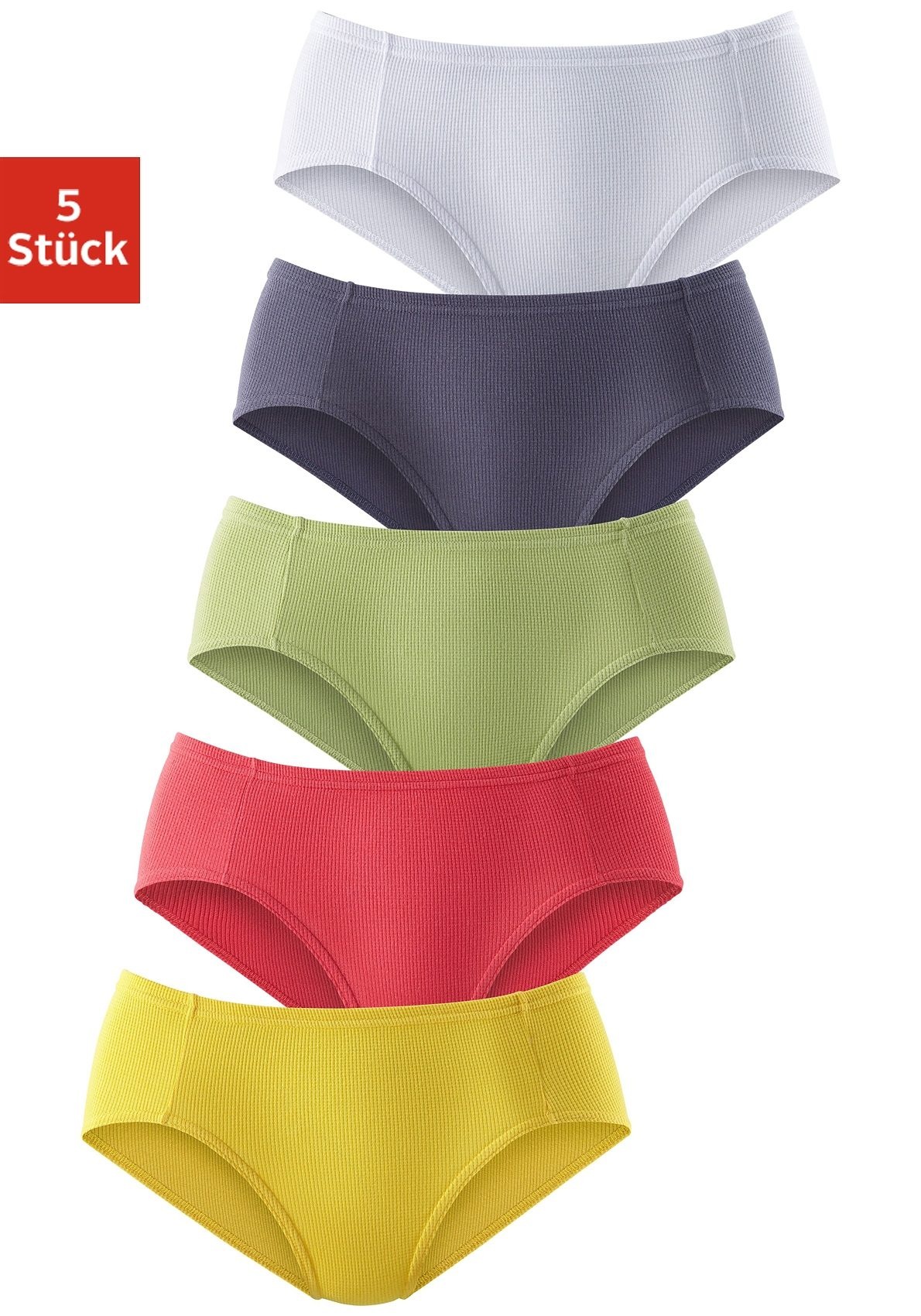 petite fleur Jazz-Pants Slips 5er-Pack, aus weicher Pikee-Qualität