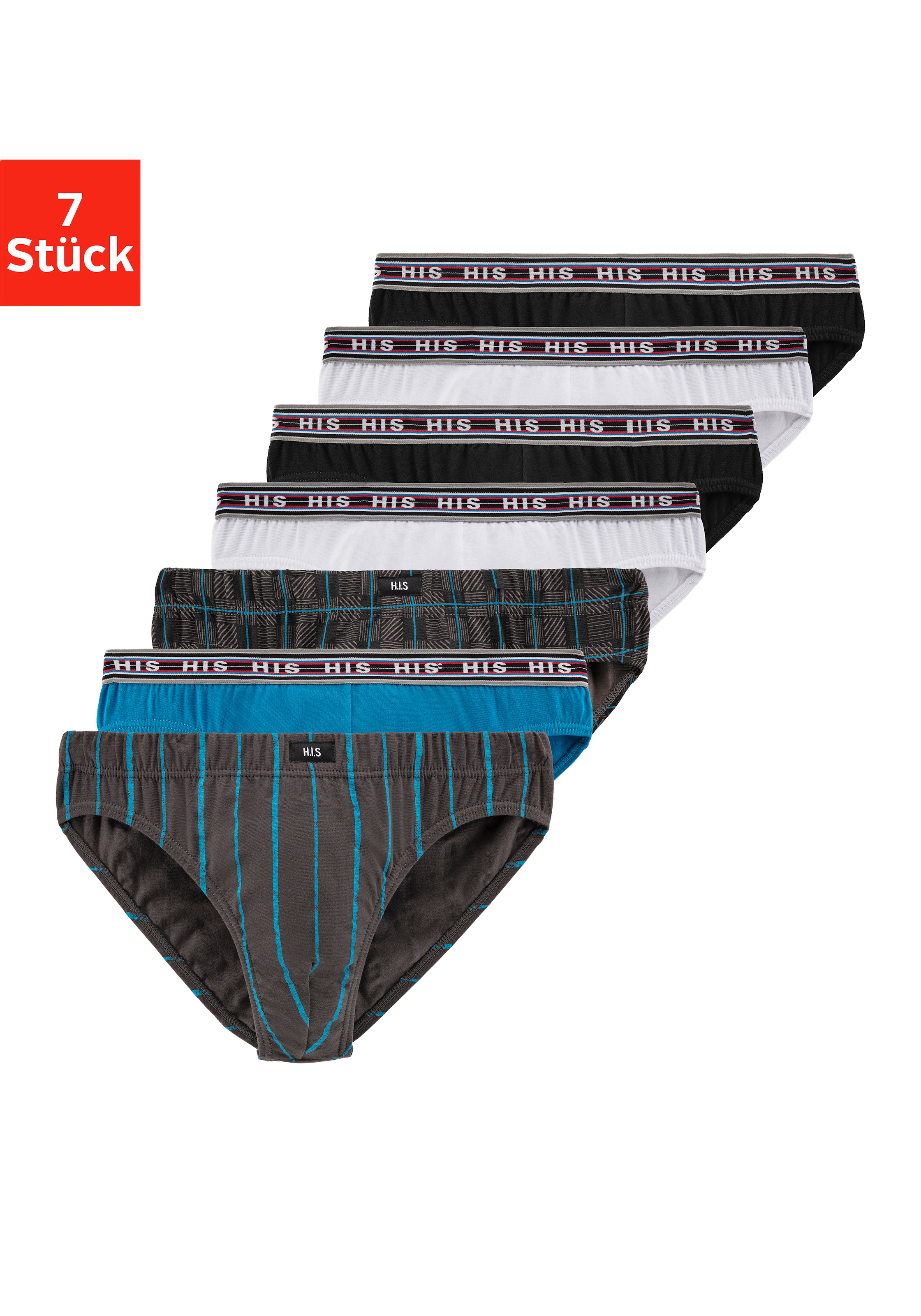H.I.S Slip Packung, 7 Stk. aus Baumwoll-Stretch