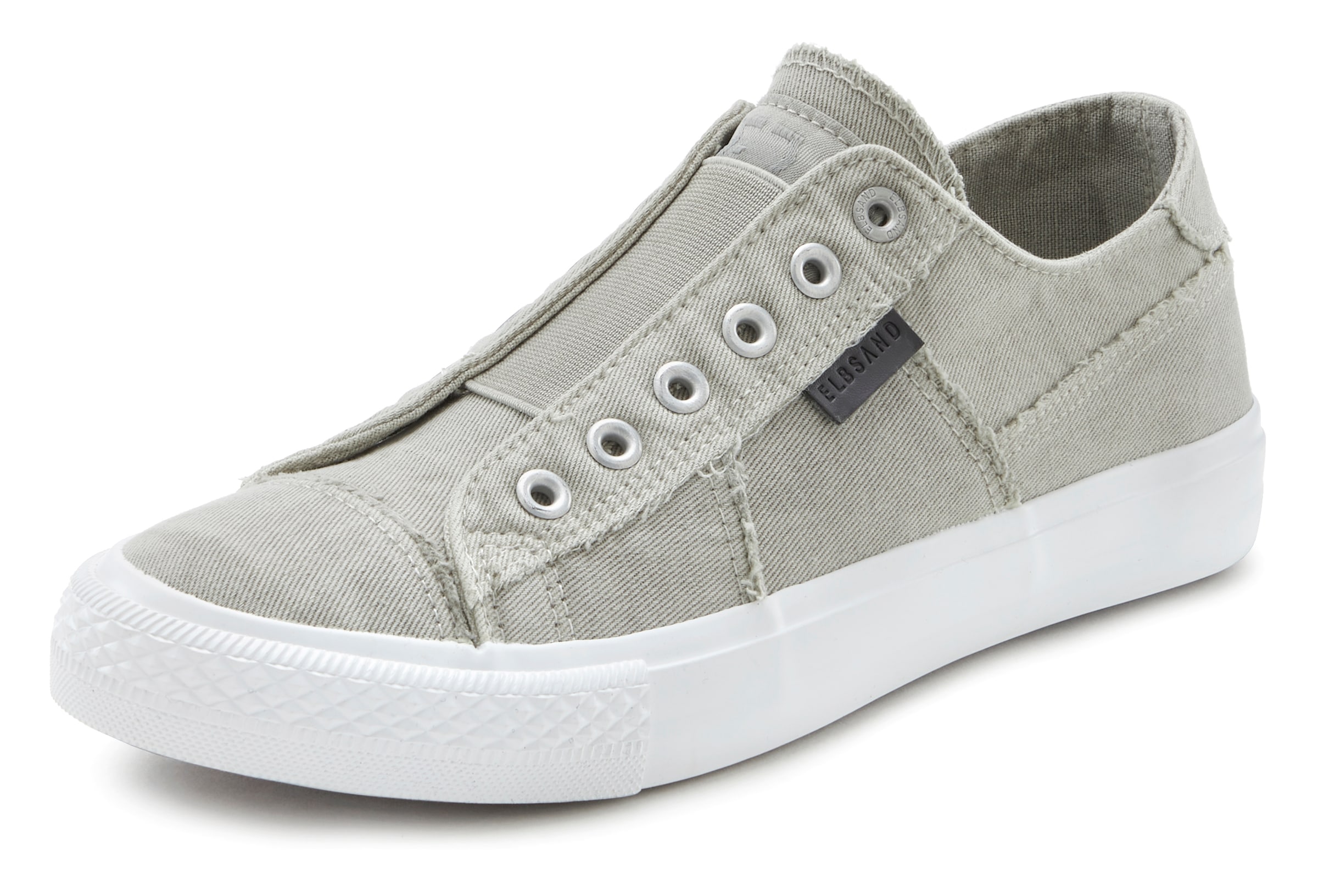 Elbsand Slip-On Sneaker, aus Textil, bequemer Elastik Einsatz, Halbschuh, Slipper,Freizeitschuh