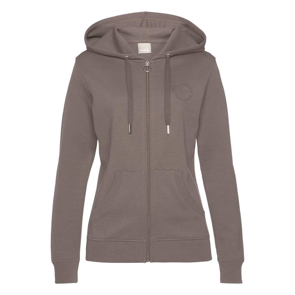 Bench. Loungewear Kapuzensweatjacke, mit Logo und Kängurutasche, Loungewear