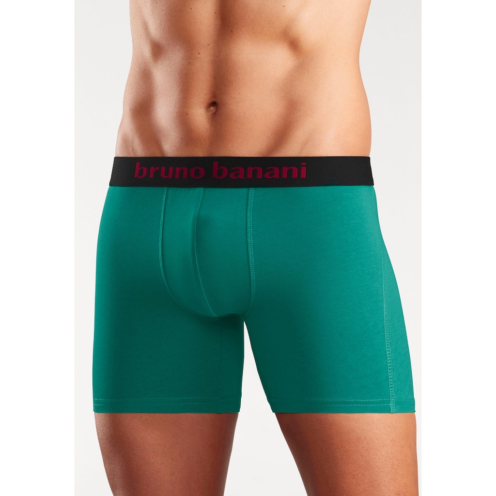 Bruno Banani Boxer »Boxershorts für Herren«, (Packung, 4 St.), mit längerem Bein und auffälligen Logobund