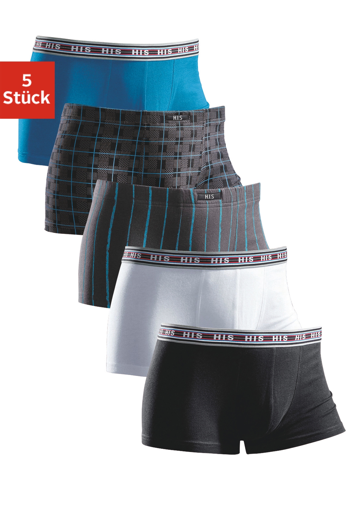 H.I.S Boxer »Boxershorts für Herren« Packung, 5 Stk. aus Baumwoll-Stretch