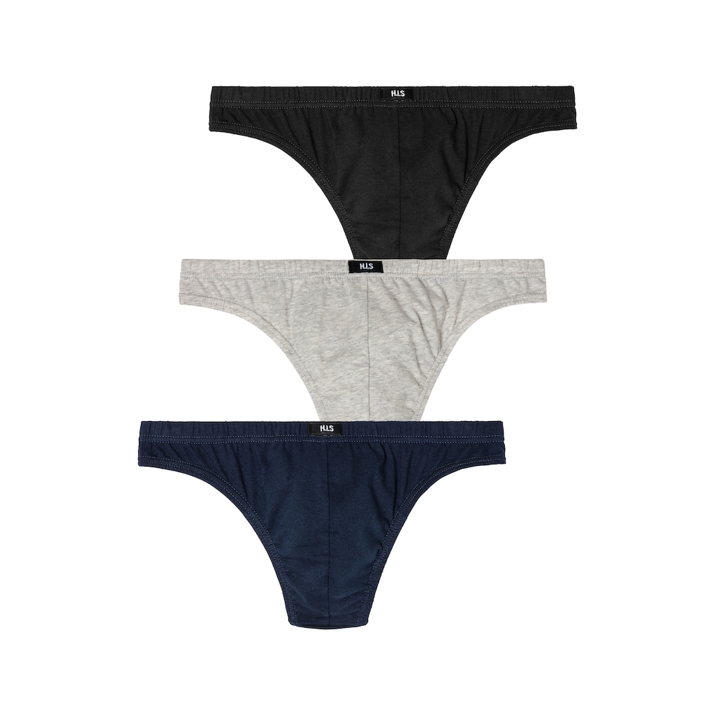 H.I.S String, (Packung, 3 St.), aus weichem Baumwoll-Stretch
