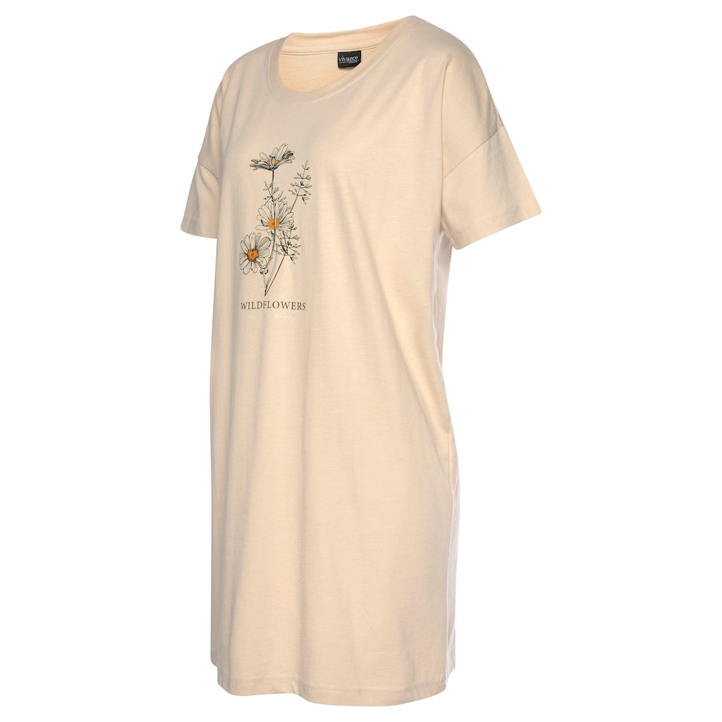 Vivance Dreams Bigshirt, (2er-Pack), mit Frontdruck