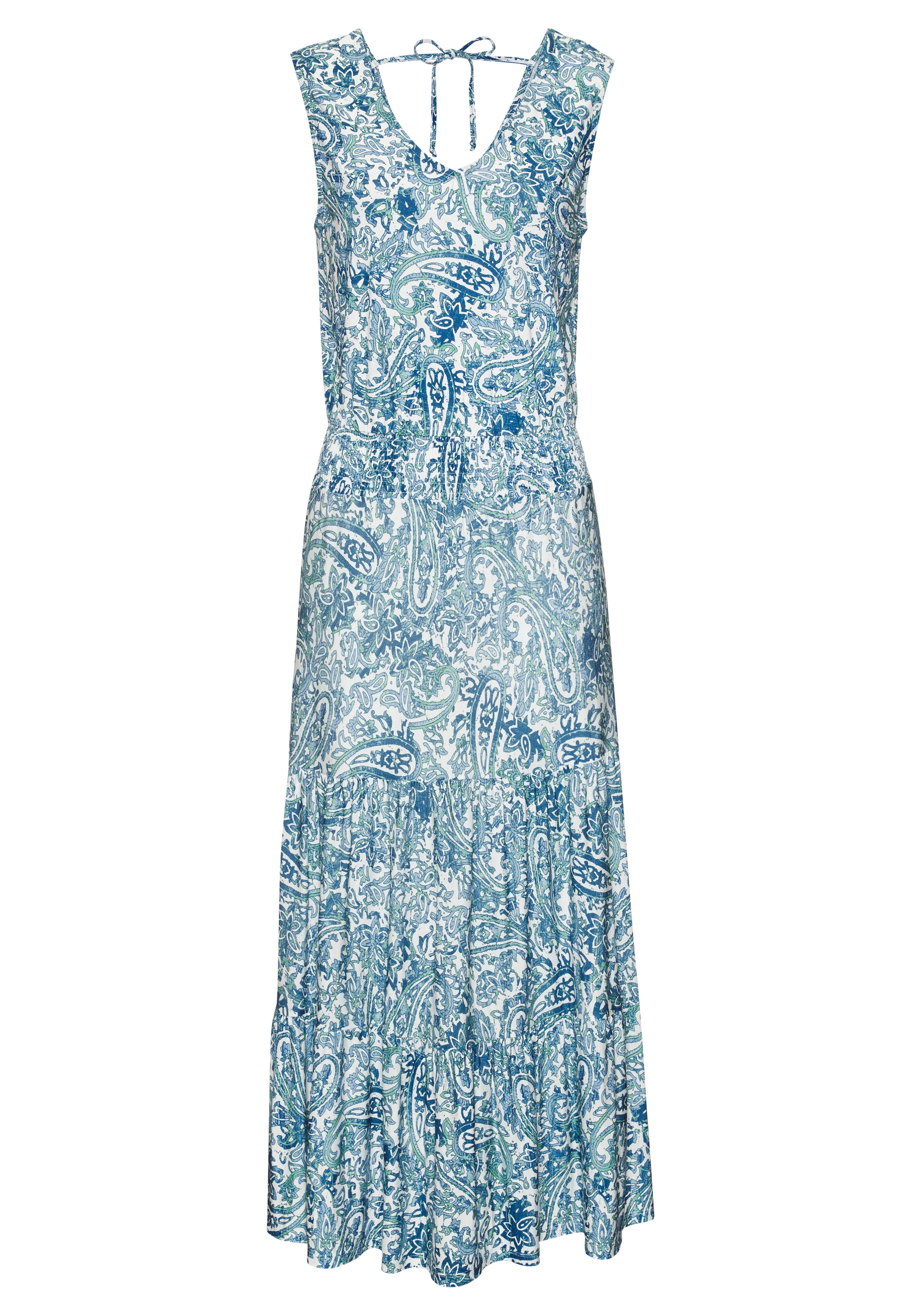 Buffalo Maxi robe Sans poches avec imprimé paisley, robe d'été, robe à volant