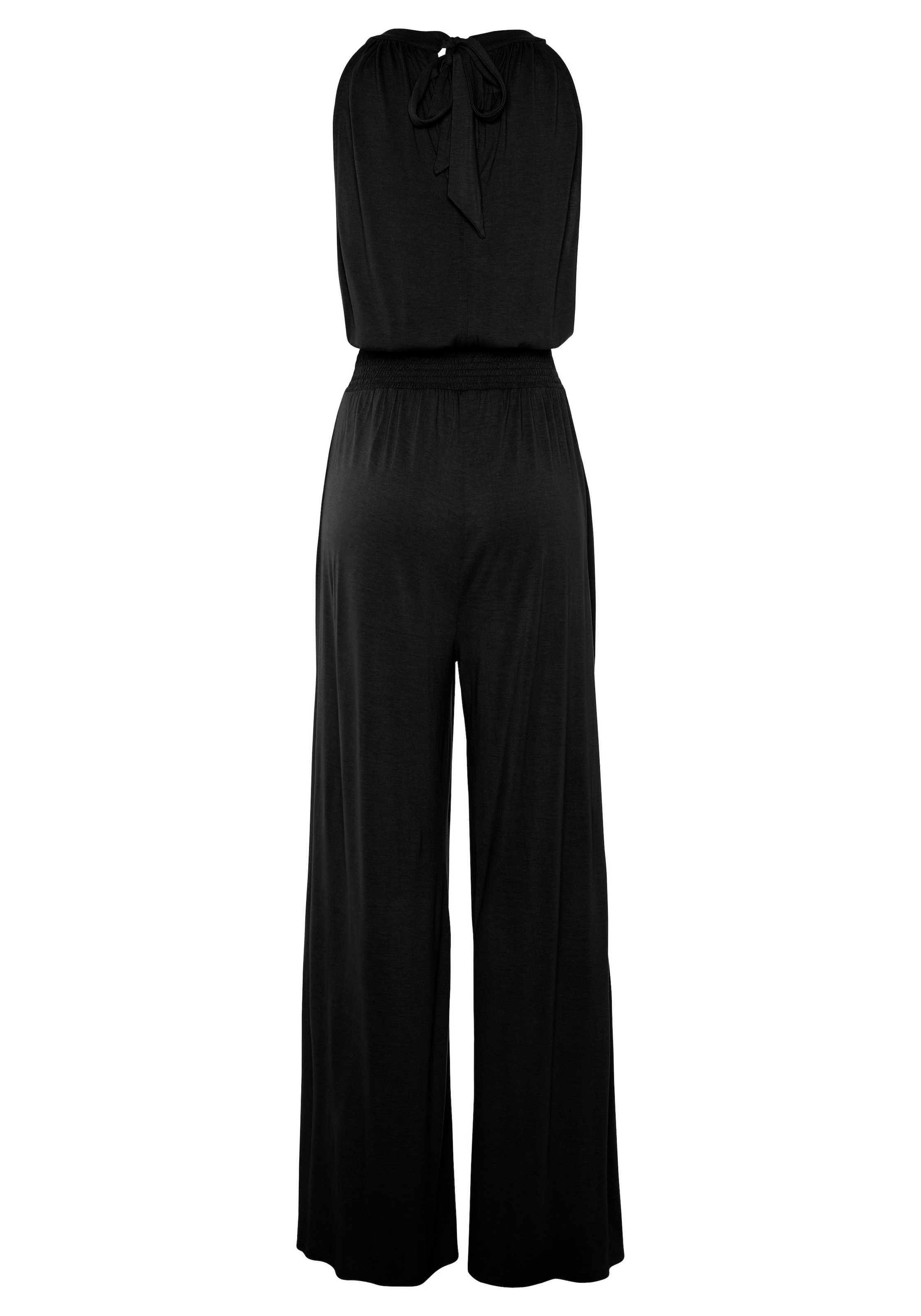 s.Oliver Overall, mit breitem Smokeinsatz, eleganter Jumpsuit, festlich