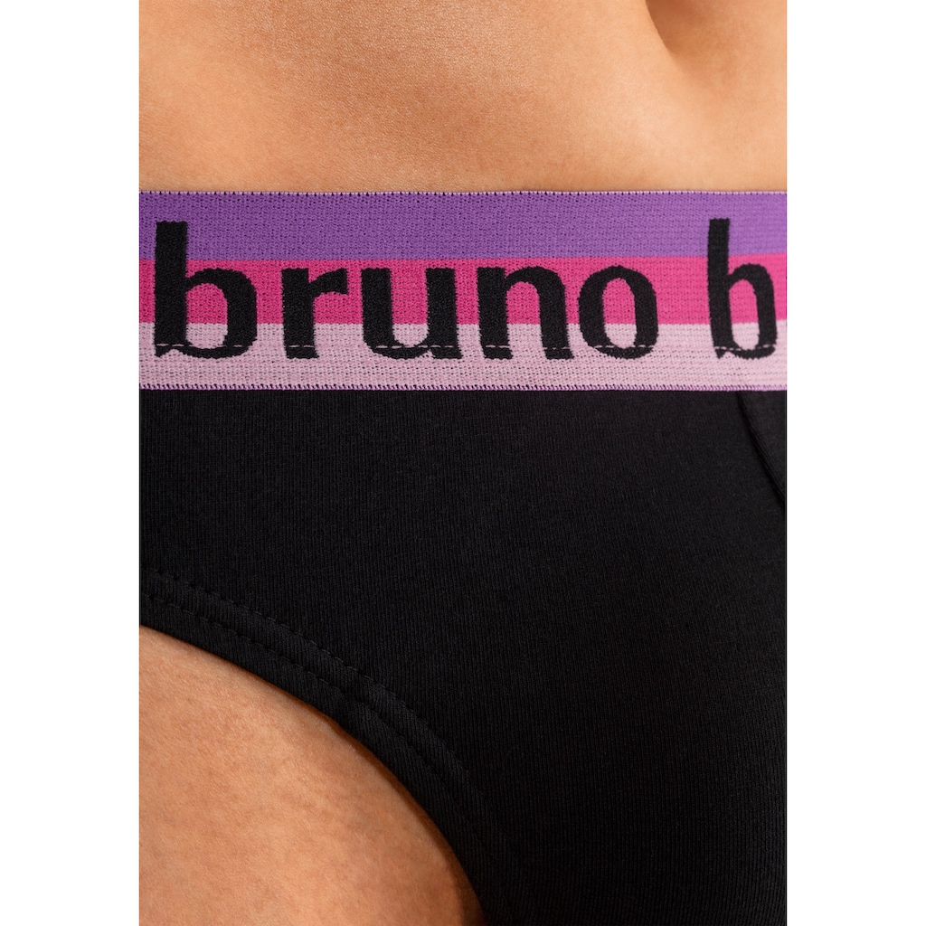Bruno Banani String, (Packung, 5 St.), mit Streifen Logo Webbund