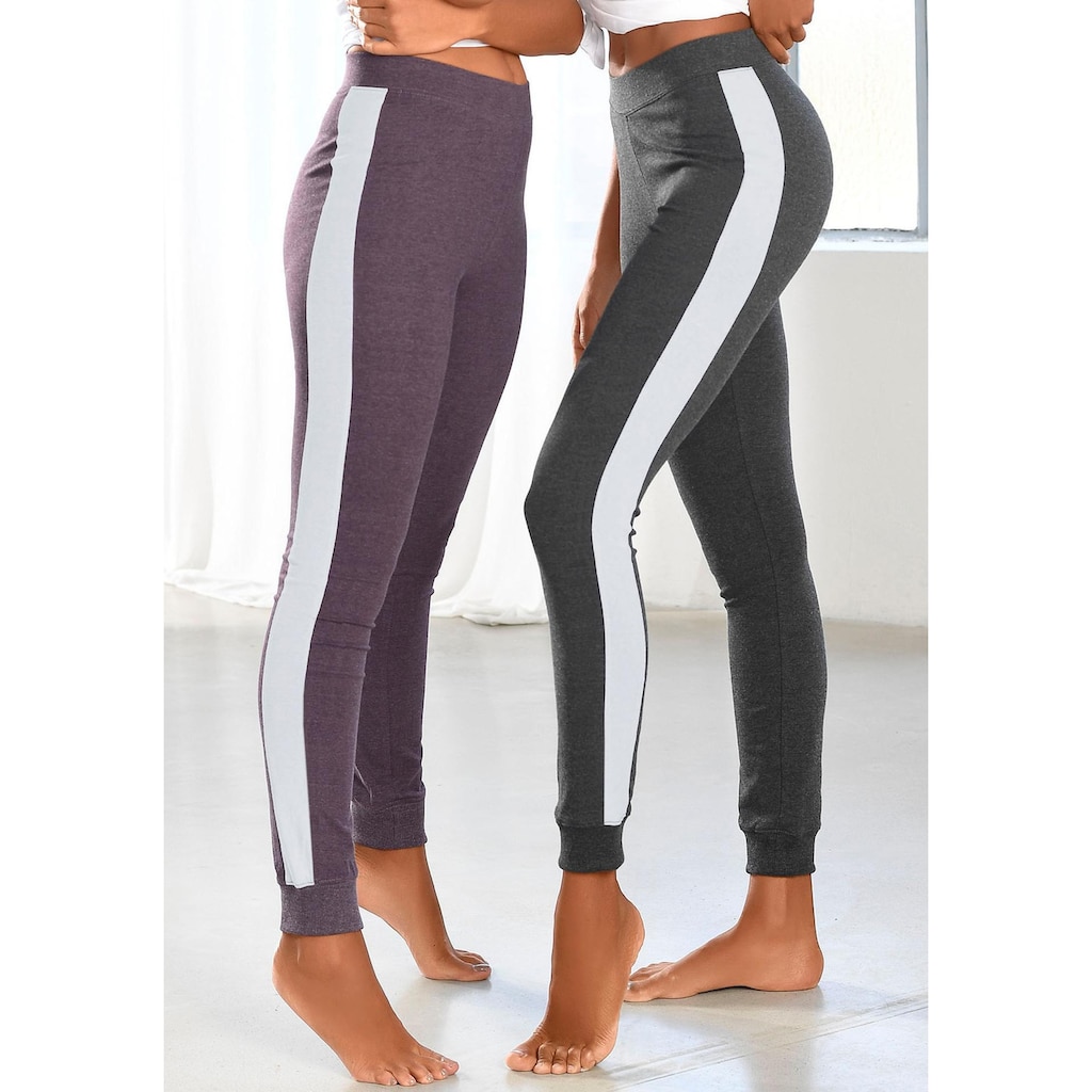 Arizona Leggings, (2er-Pack), mit breitem Streifen