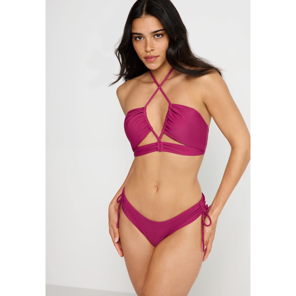 LSCN by LASCANA Bandeau-Bikini-Top »Gina«, mit modischen Raffungen