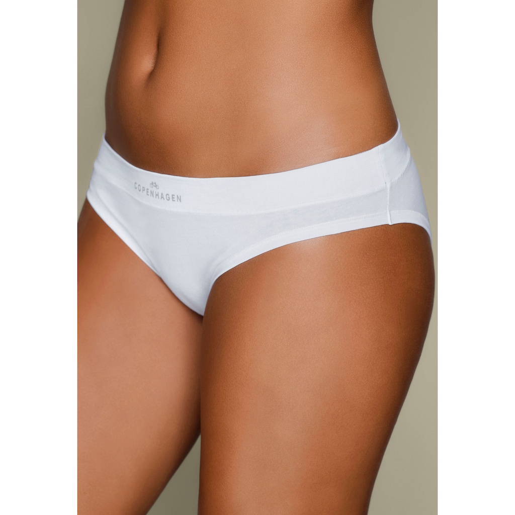 Copenhagen Studios Bikinislip »mit Logodruck am Bund«, (3er-Pack), aus softer Bio-Baumwollqualität