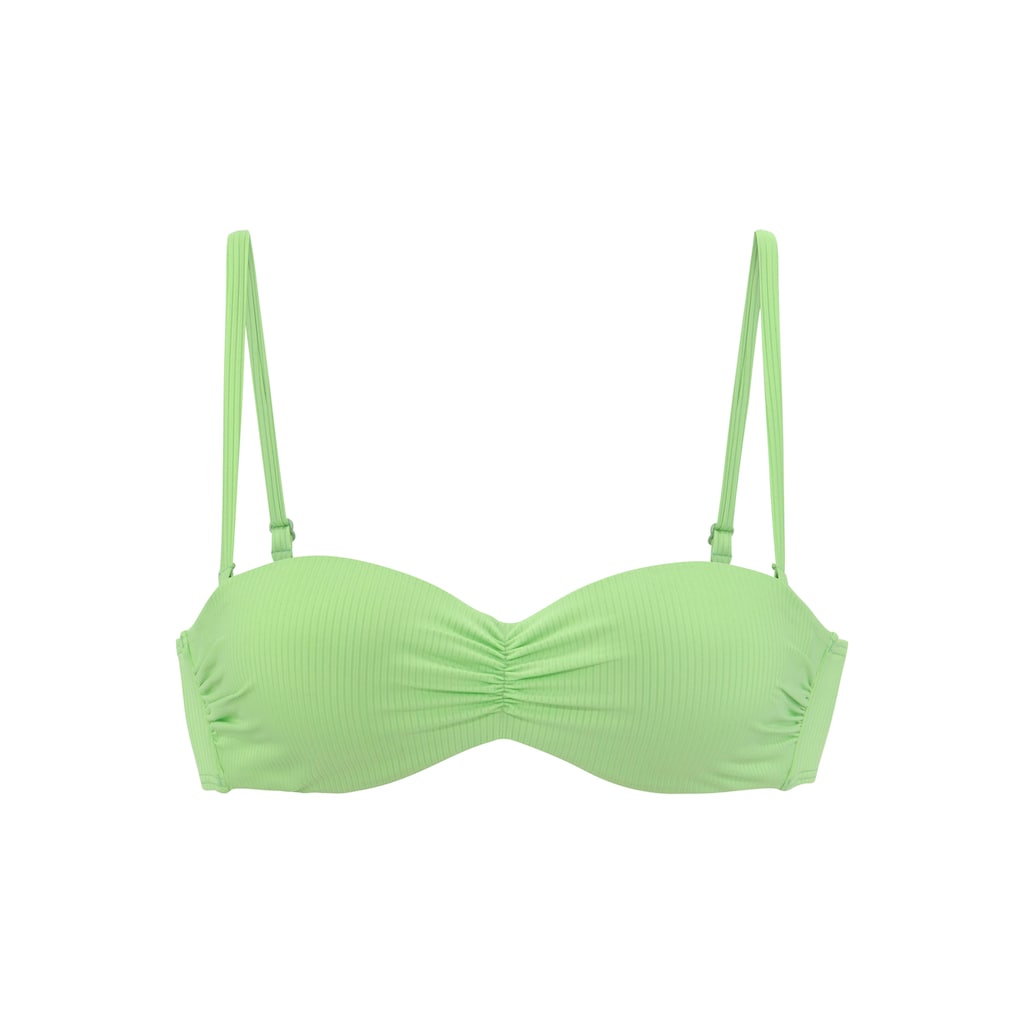 Venice Beach Bandeau-Bikini-Top »Lucky«, aus gerippter Strukturware