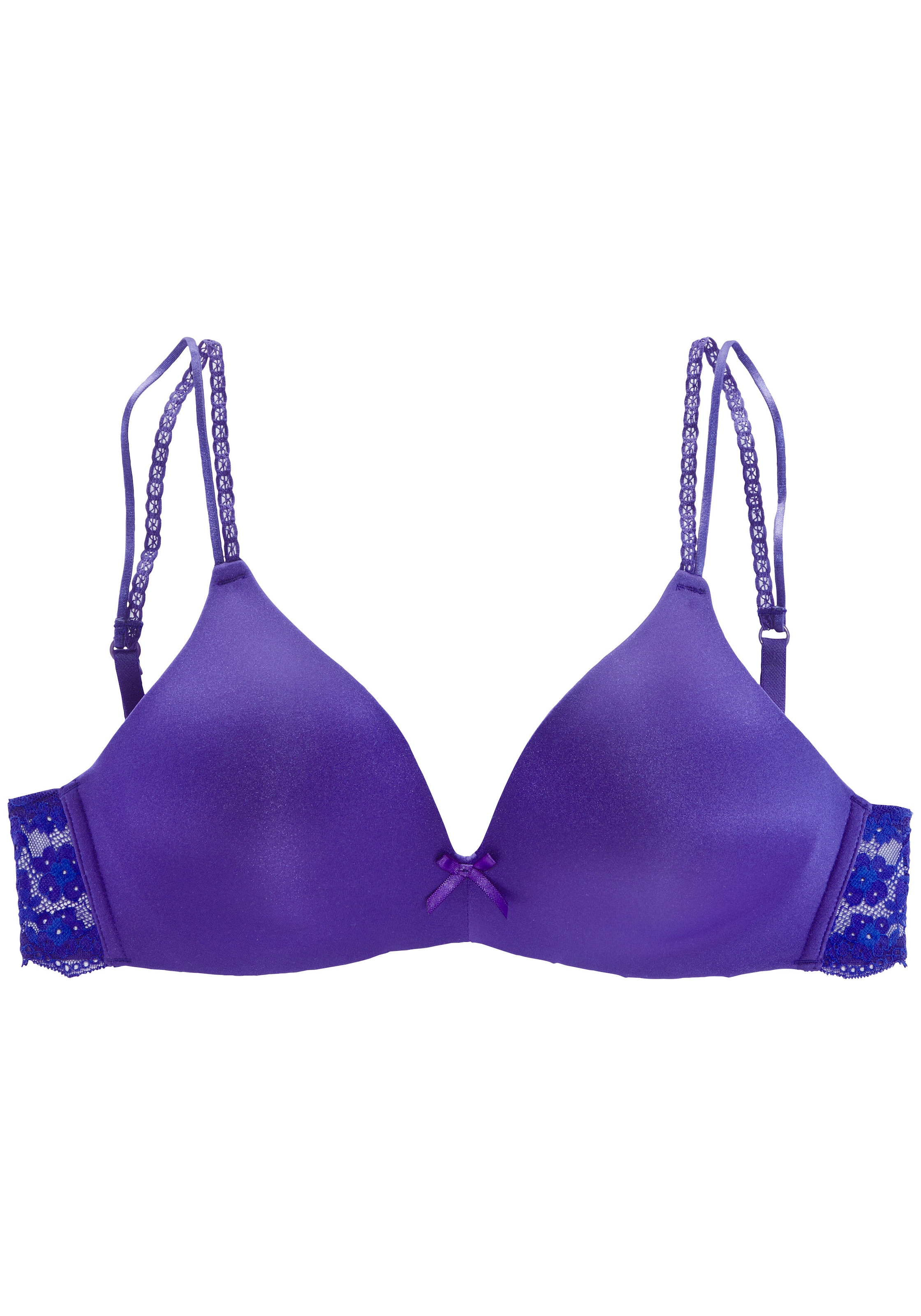Vivance Bralette-BH, (ohne Bügel) mit Push-up-Kissen und Spitzenrücken, sexy Dessous