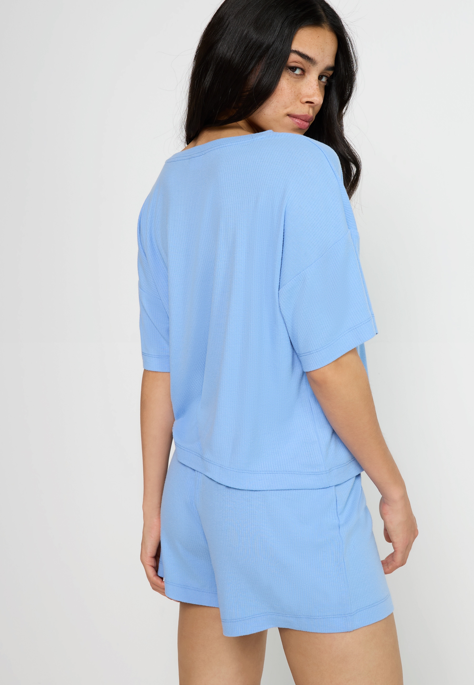 LSCN by LASCANA Shorty 2 pièces mit Zierknopfleiste an der Hose