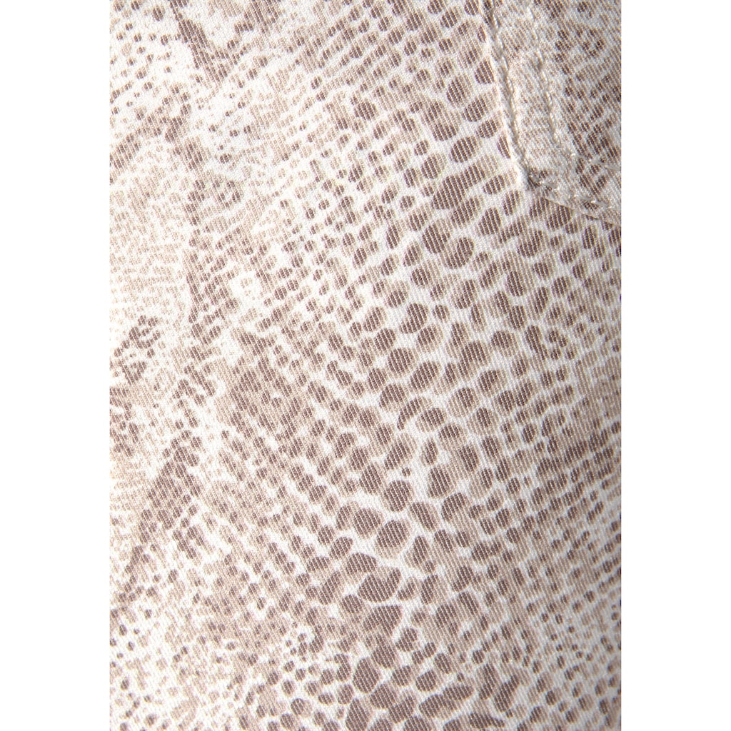 LASCANA 7/8-Jeggings, mit Animalprint, Stretch-Denim, Slim-Fit-Form, Damenhose