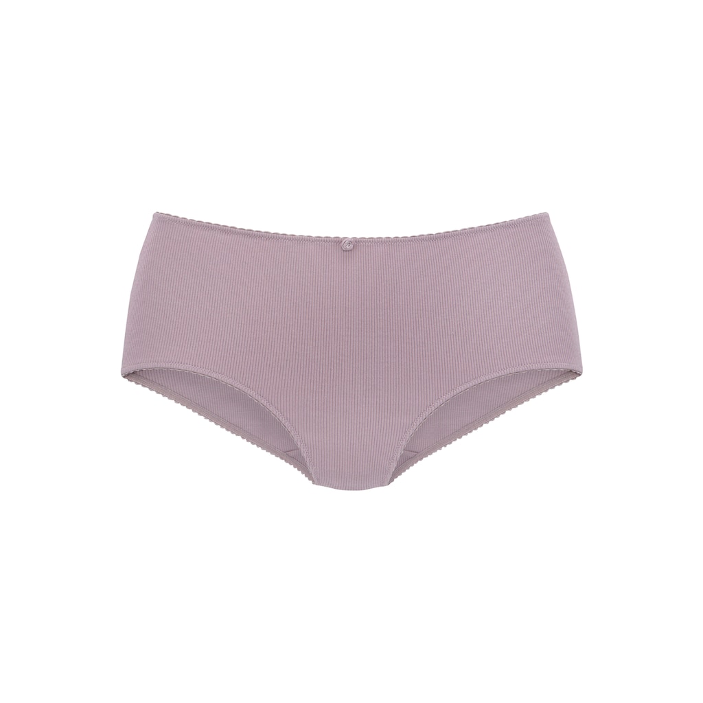 Vivance Taillenslip, (3er-Pack), aus weicher und elastischer Rippware, mit zartem Röschen vorn
