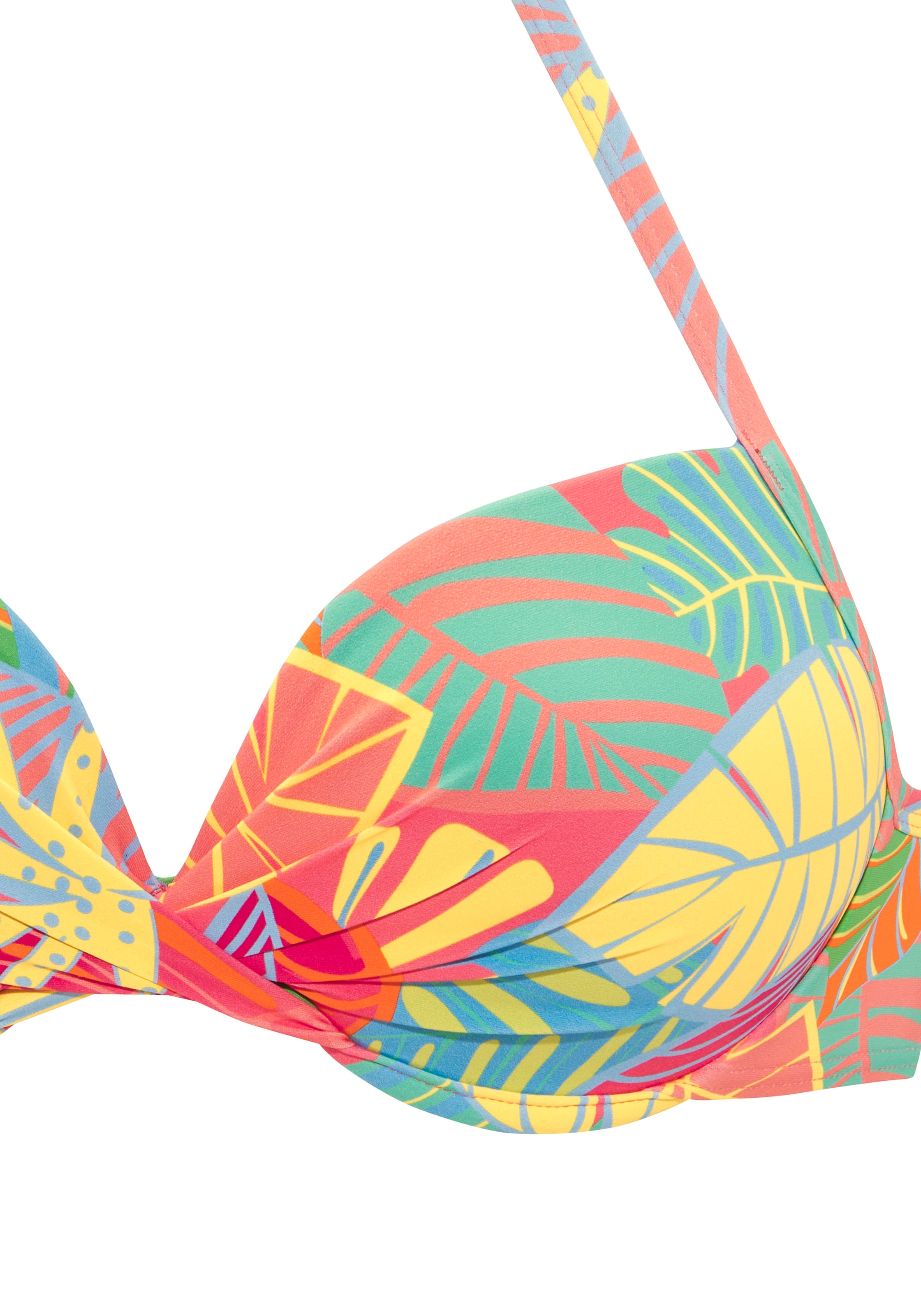 s.Oliver Top bikini push-up »Yana« mit stylischem Blätterdruck