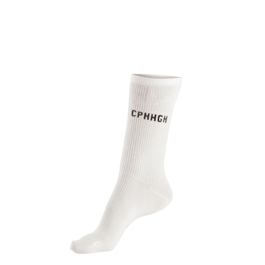 Copenhagen Studios Basicsocken, (Packung, 3 Paar), mit Rippstruktur und Stickerei
