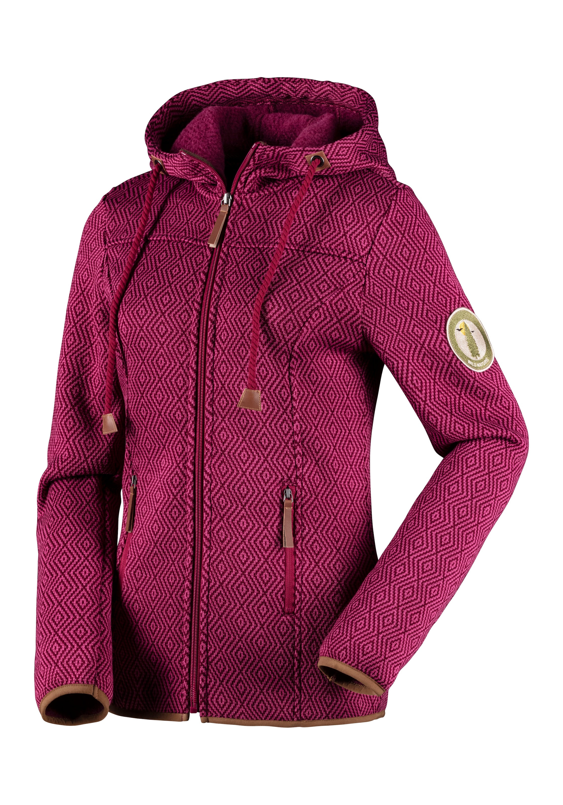 LASCANA ACTIVE Fleecejacke, mit Kapuze, Trekkingjacke mit Kapuze