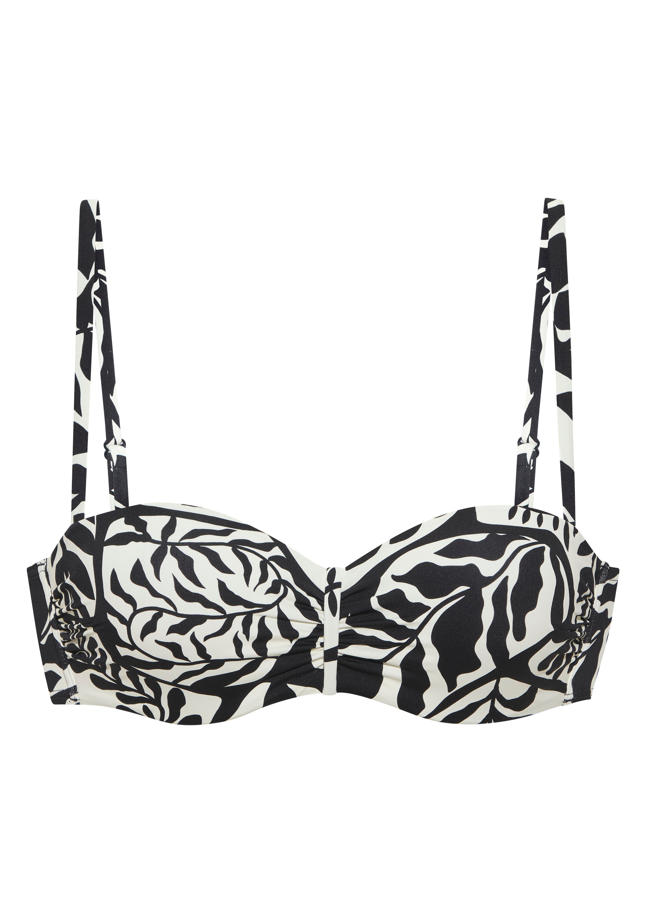 Buffalo Top bikini bandeau à armatures »Jola« mit modernem Blätterdesign