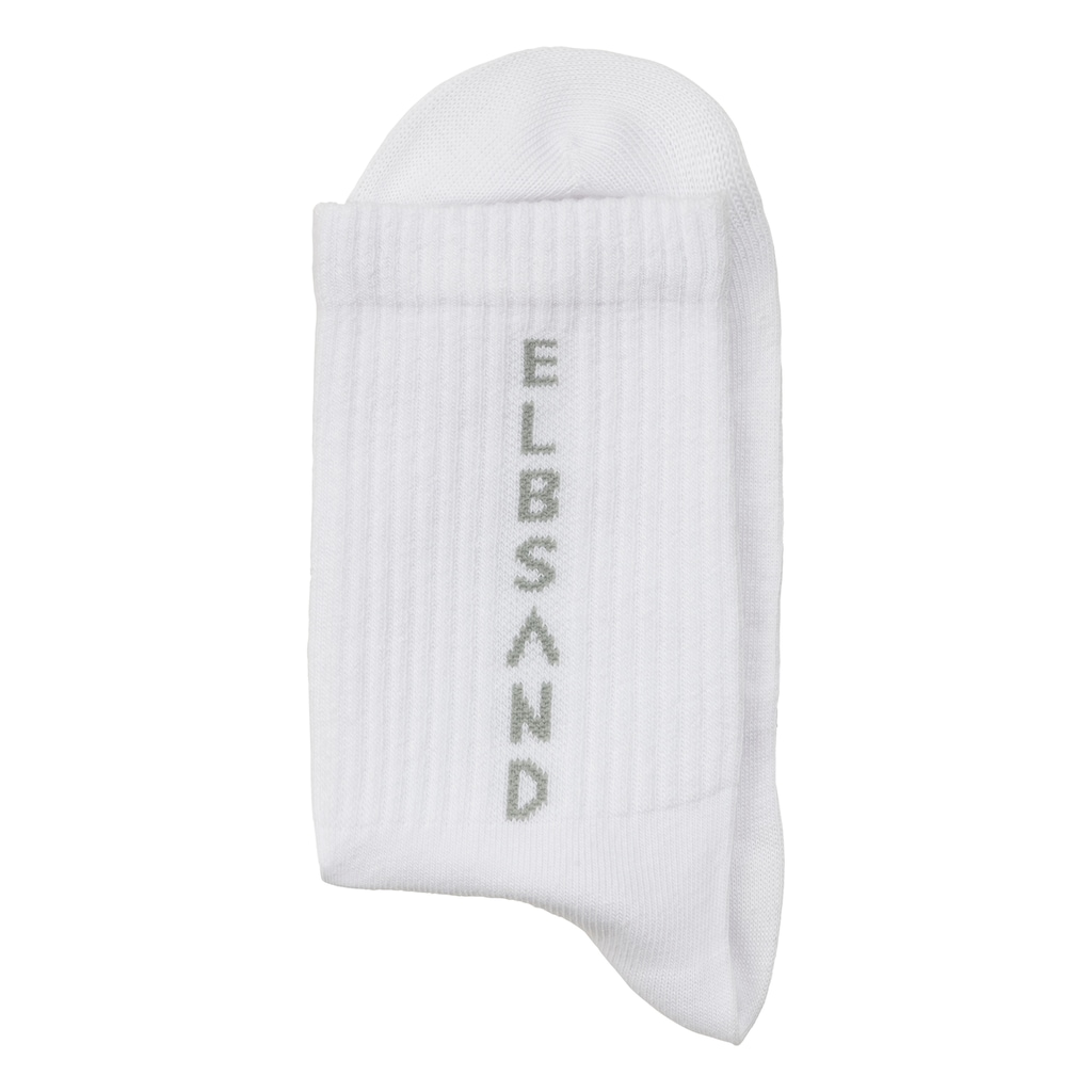 Elbsand Socken, (Packung, 3 Paar), mit eingestricktem Schriftzug