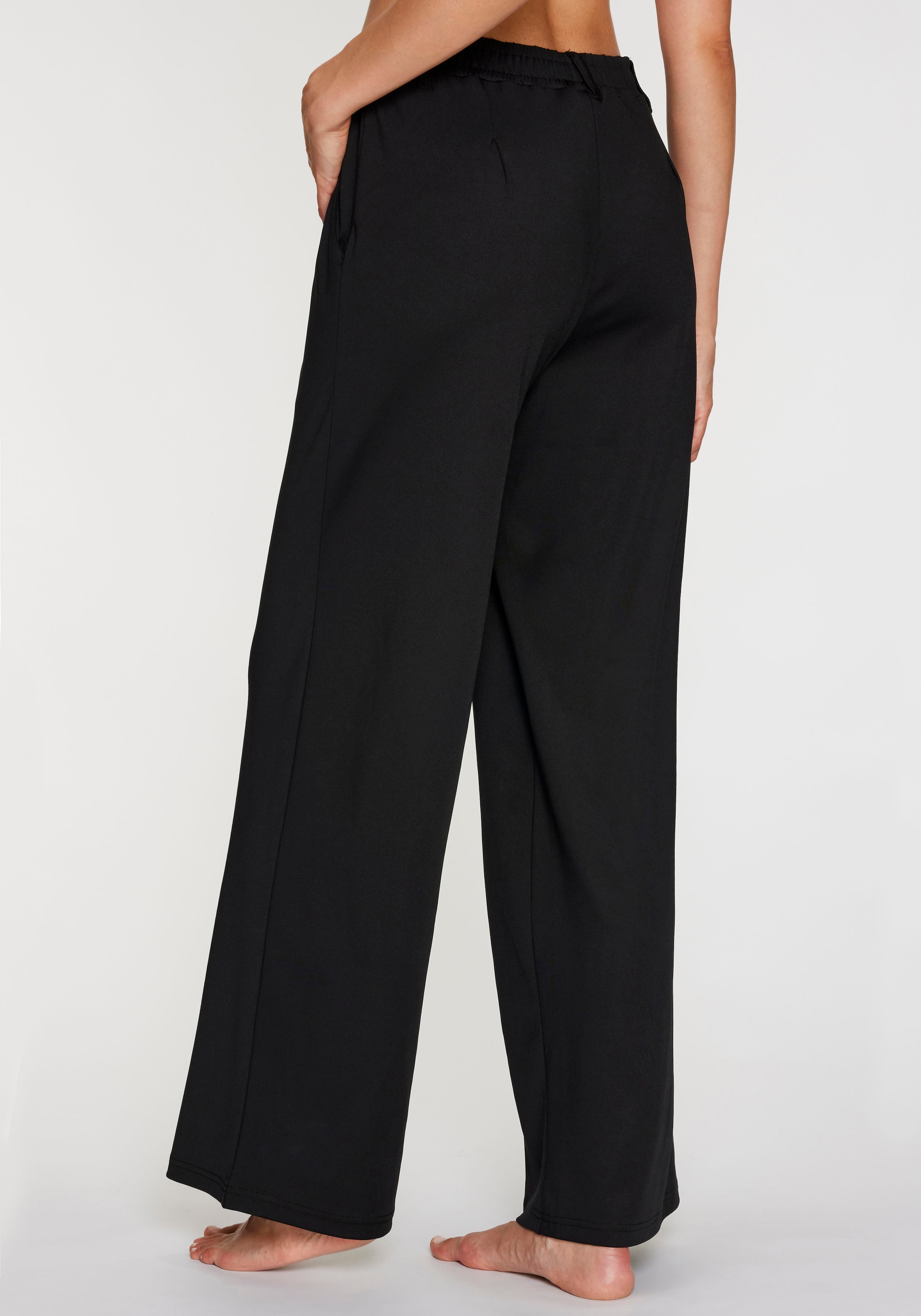 H.I.S Pantalon palazzo  mit weitem Bein und kleinen Falten am Bündchen, Loungewear