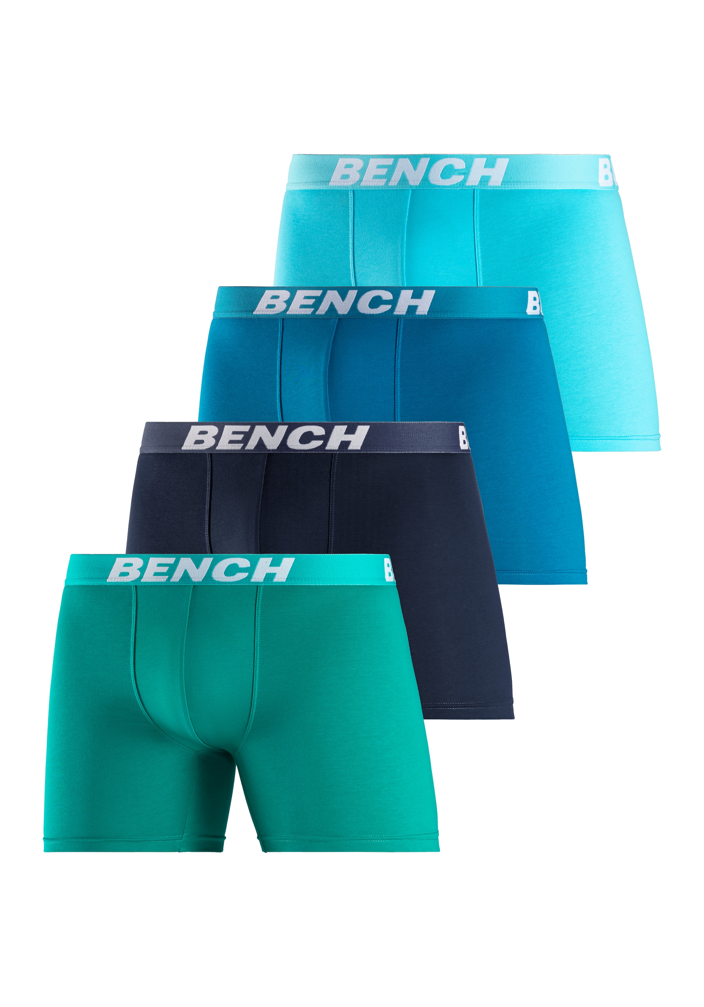 Bench. Boxer »Boxershorts für Herren« Packung, 4 Stk. Unterhose mit längerer Beinform aus Baumwollmischung