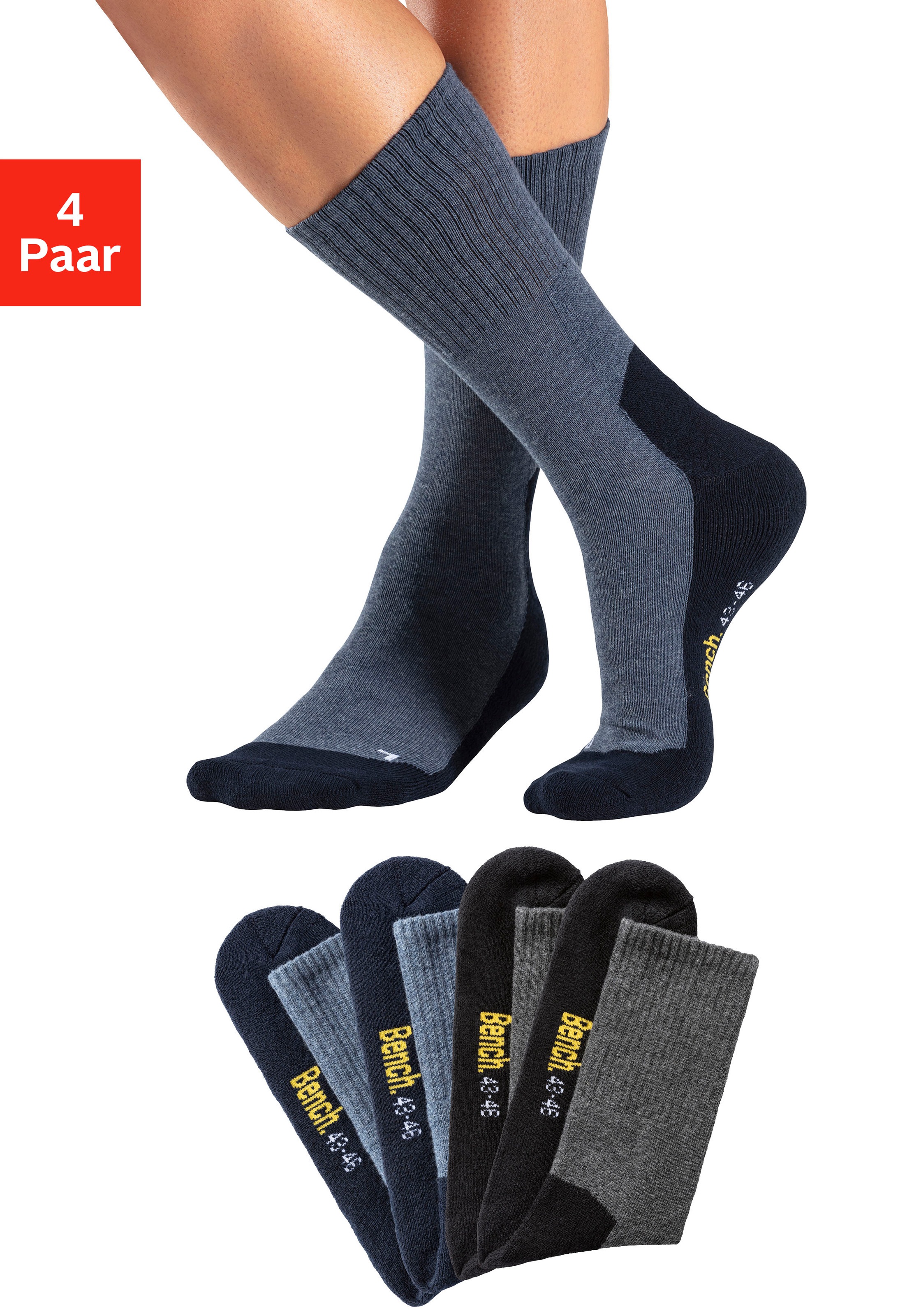 Bench. Tennissocken Packung, 4 Paar tlg. mit Fussfrottee