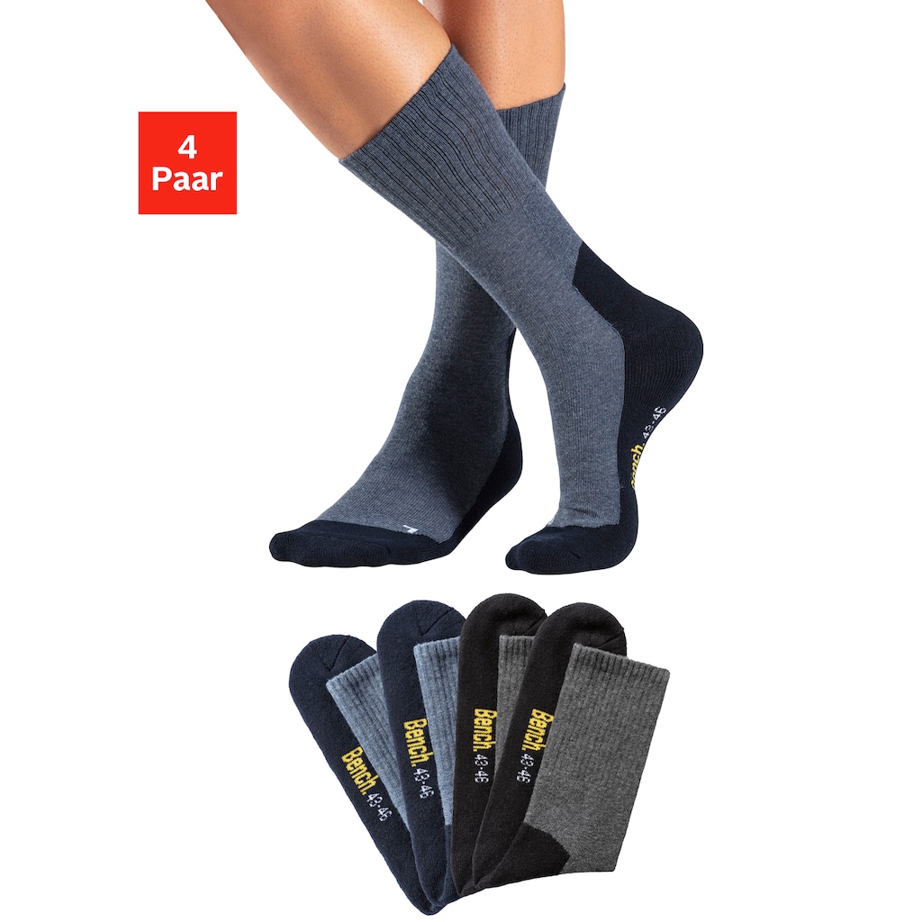 Bench. Tennissocken, (Packung, 4 Paar), mit Fussfrottee