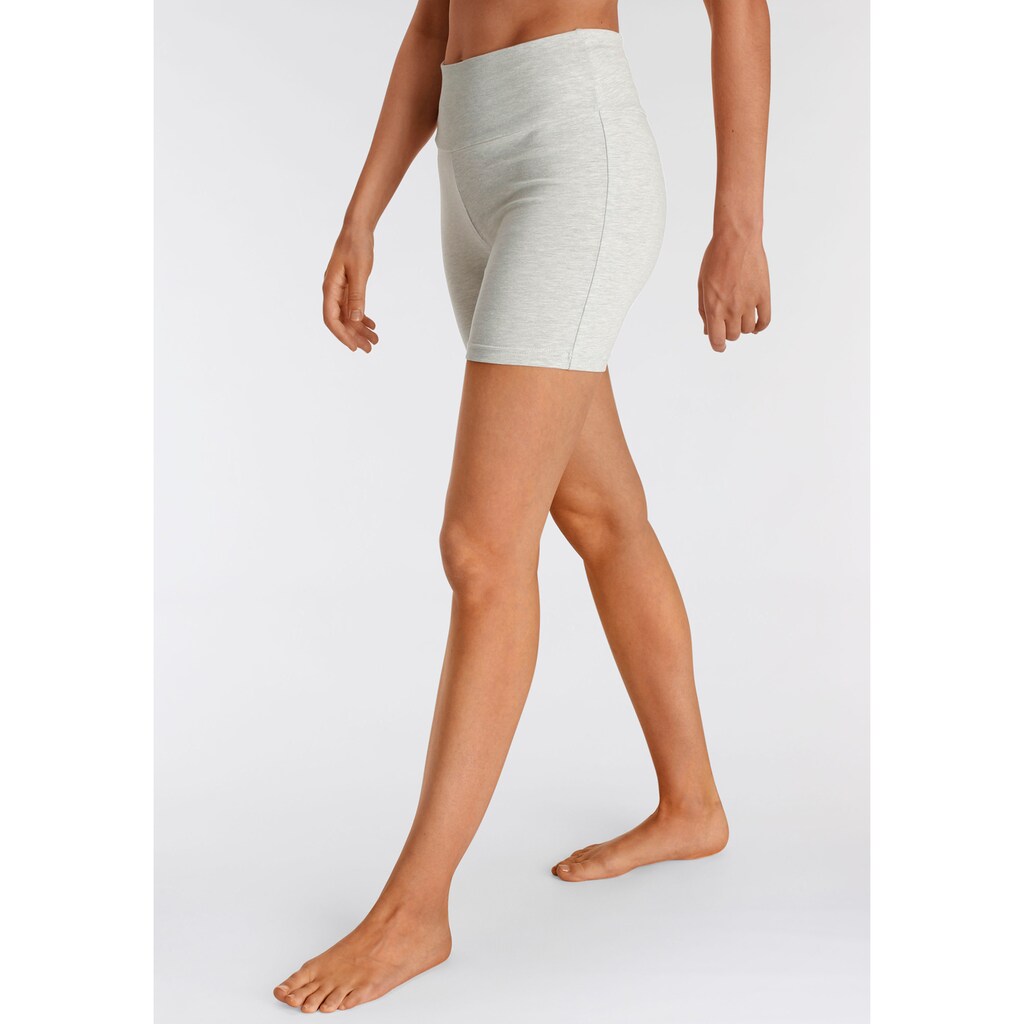 LASCANA Shorts, mit breitem Bündchen und Logodruck