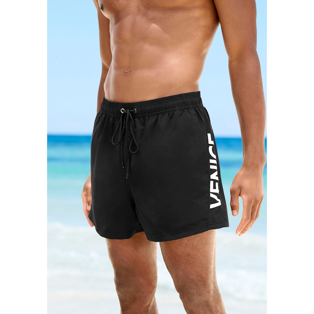 Venice Beach Badeshorts, mit grossem Markenschriftzug