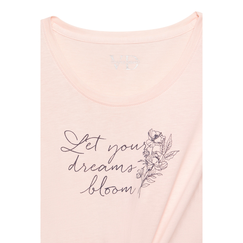 Vivance Dreams Pyjamaoberteil, mit Frontdruck