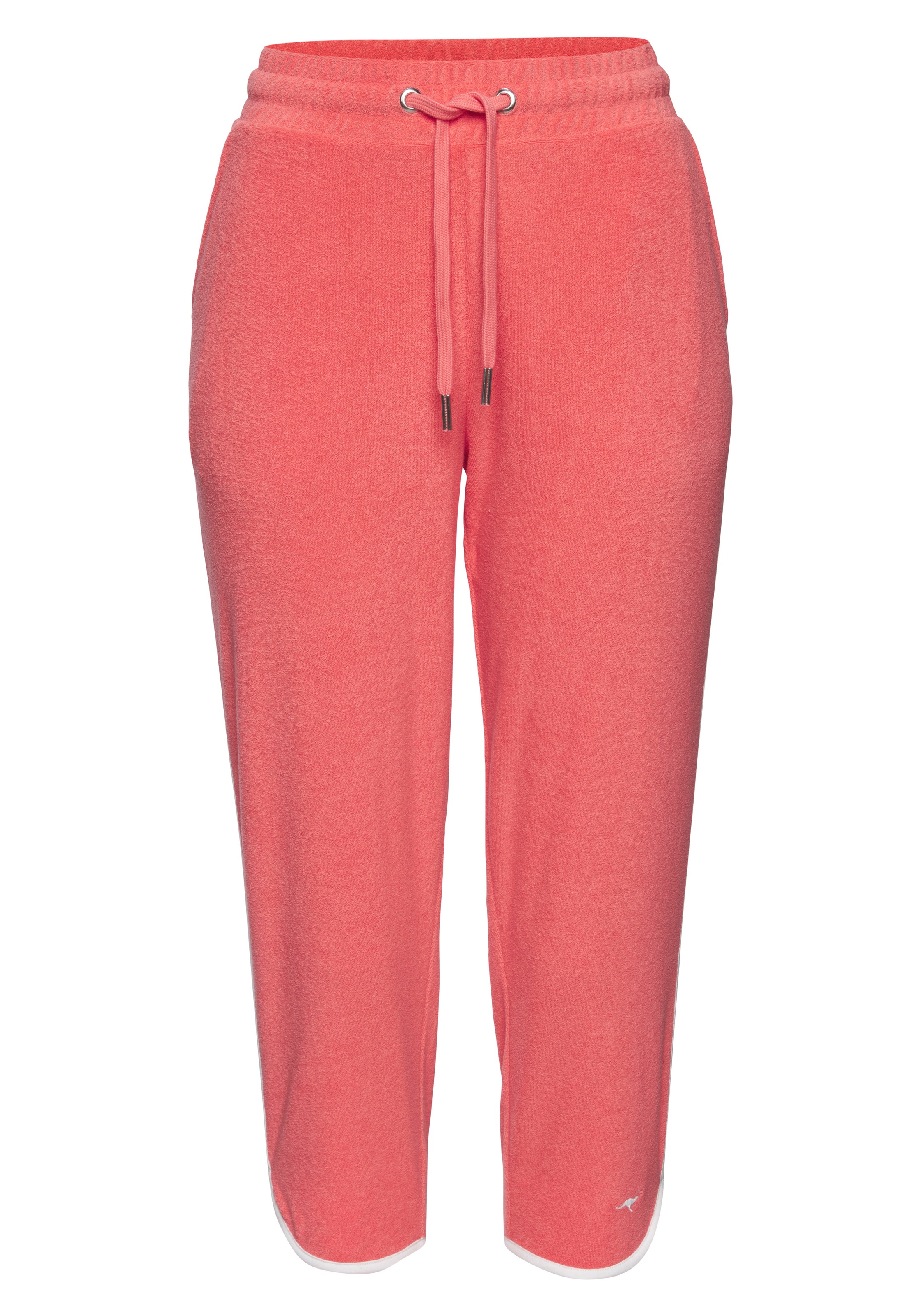 KangaROOS Relax-Caprihose mit sportlichem Seitenstreifen und weichem Frottee Material