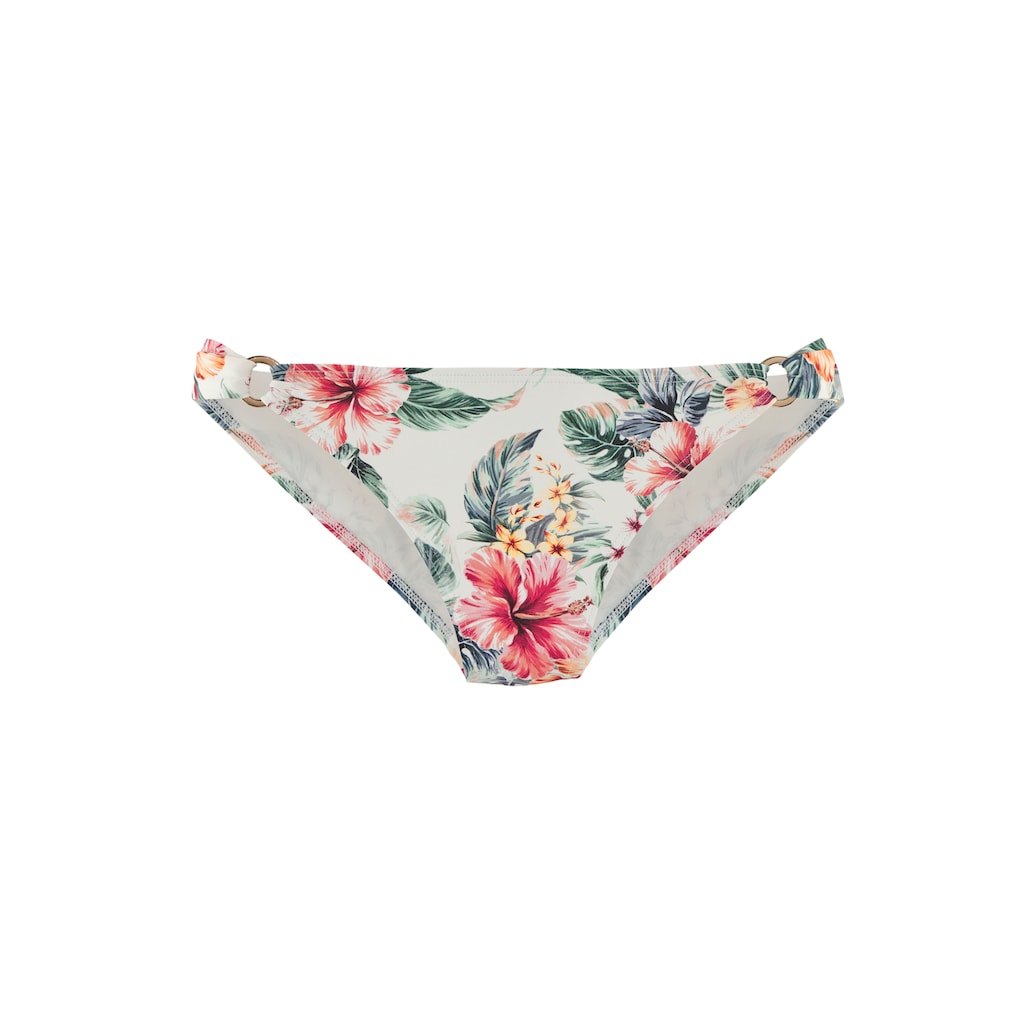 LASCANA Bikini-Hose »Salsa«, mit Zierringen und tollem Blumenprint